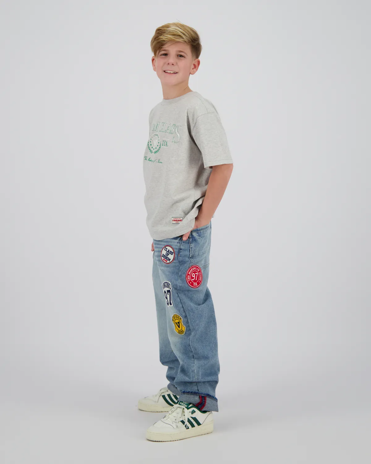 Jongens Oversized T-shirt Hacia | Grijs