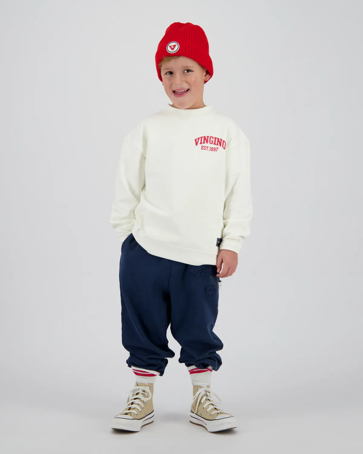 Jongens Sweater Icon-crew | Wit