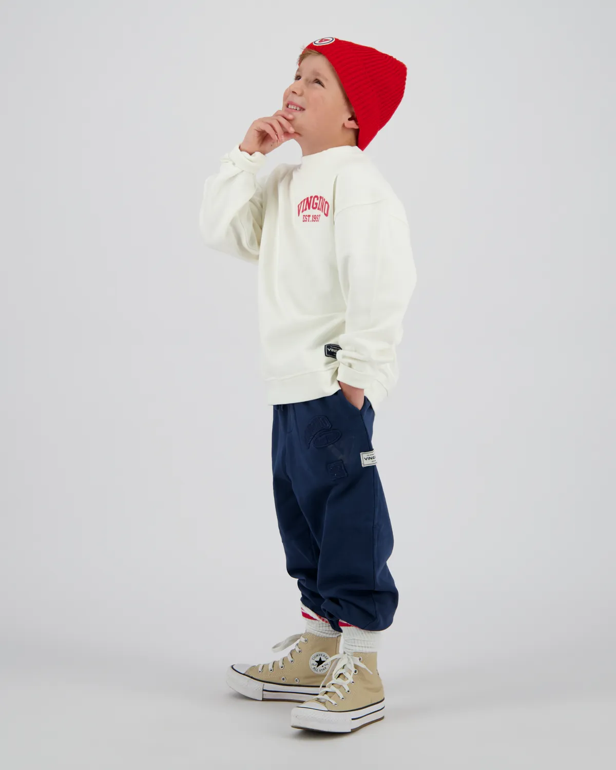 Jongens Sweater Icon-crew | Wit