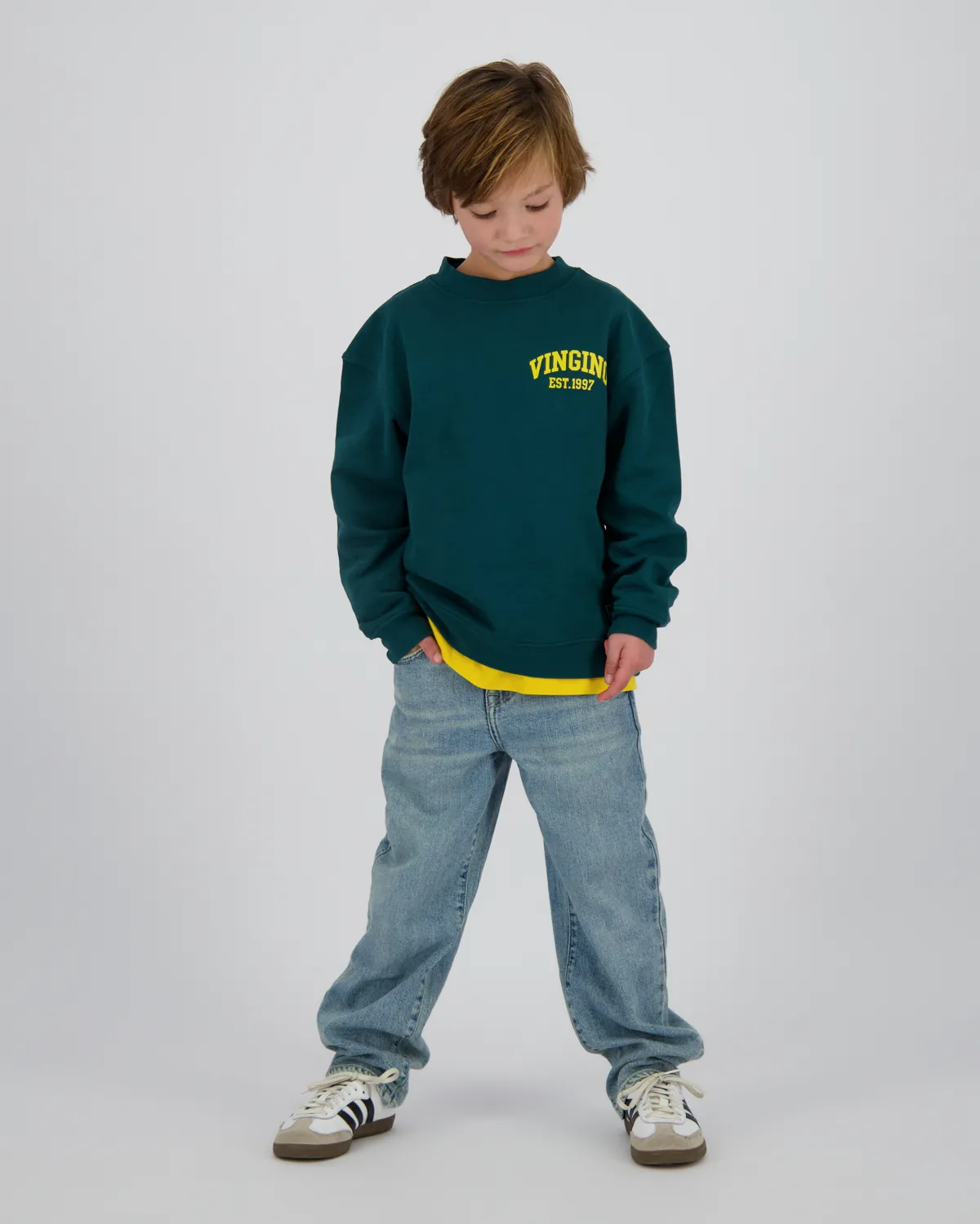 Jongens Sweater Icon-crew | Groen