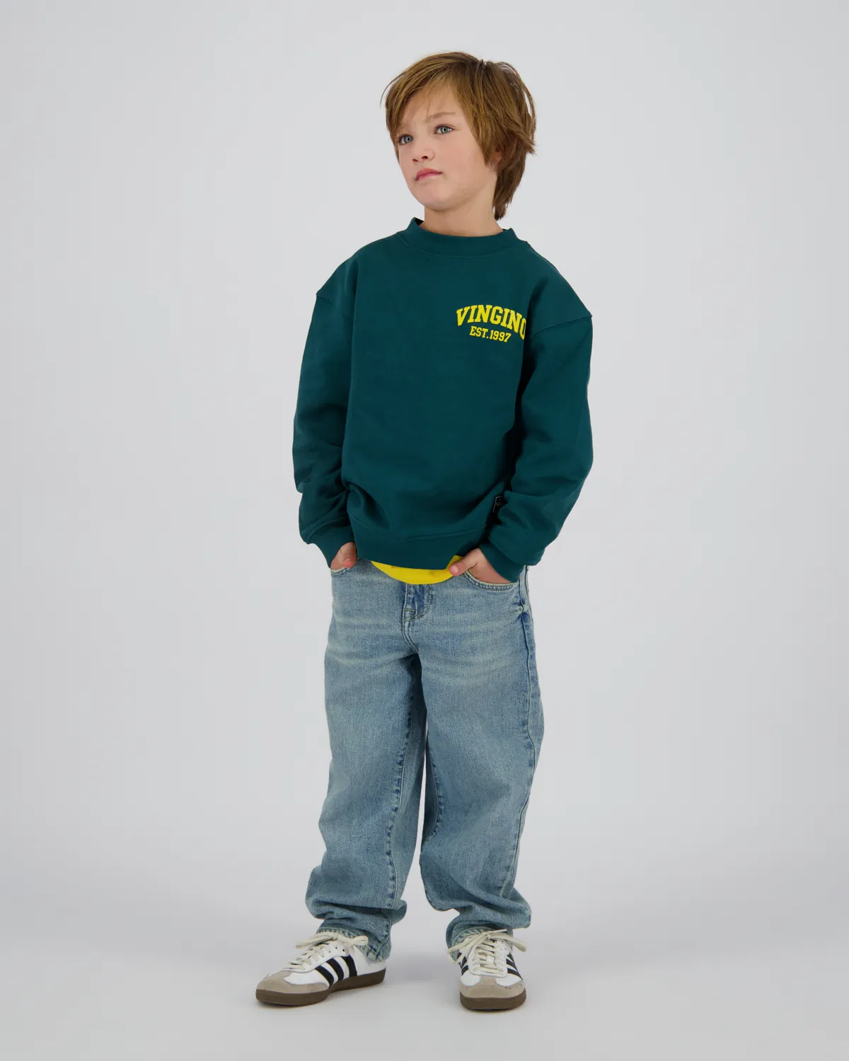 Jongens Sweater Icon-crew | Groen