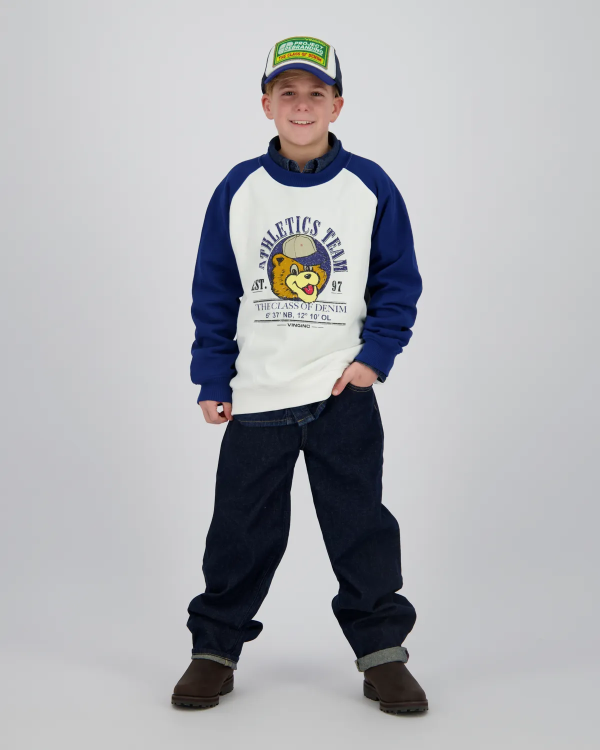 Boys Sweater Nero | White