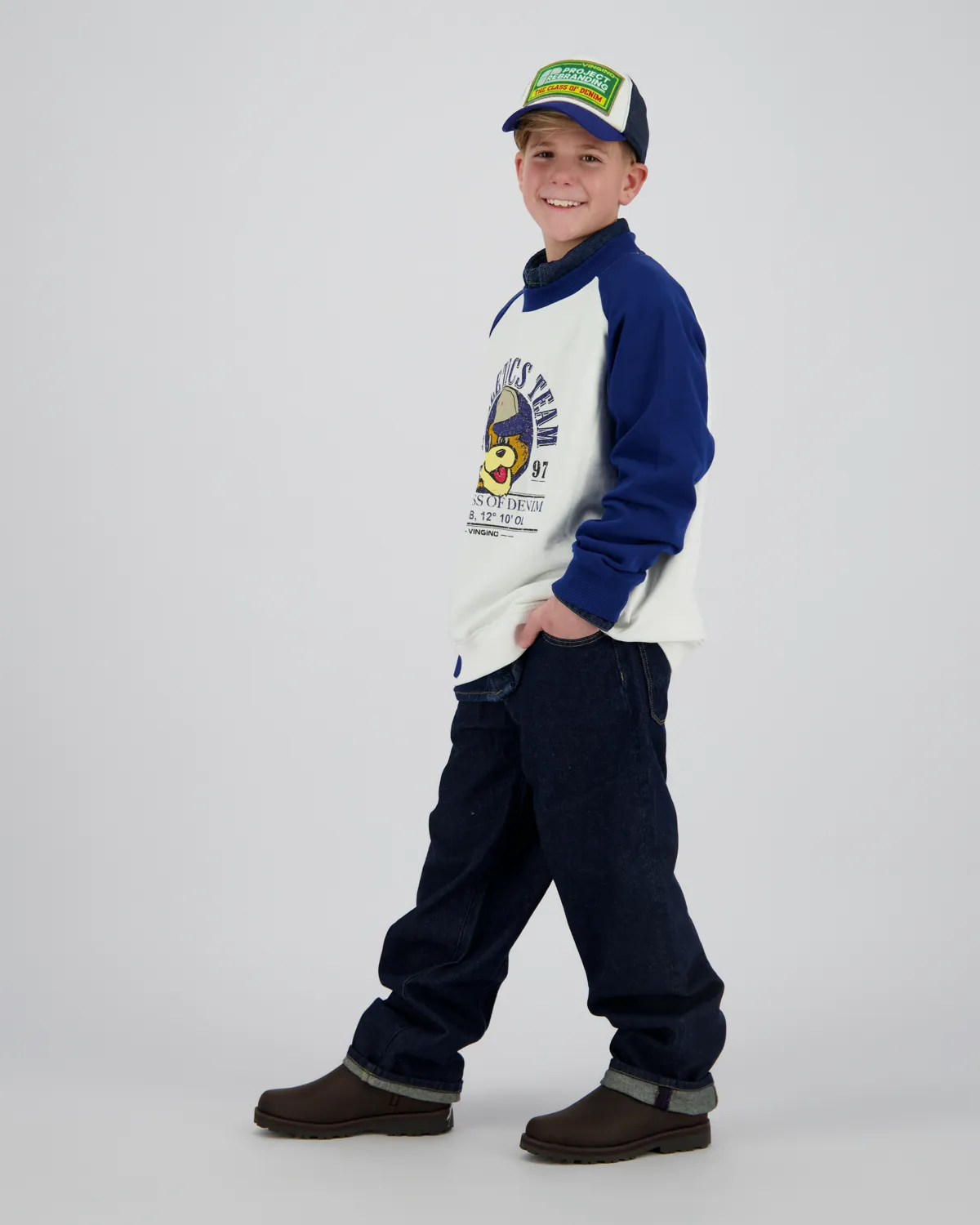 Boys Sweater Nero | White