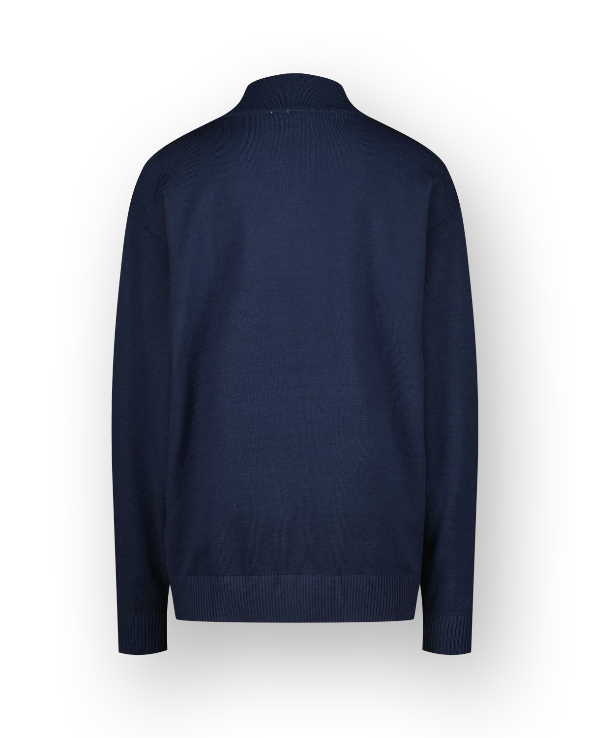 Jongens Flat knit Icon-halfzip | Blauw