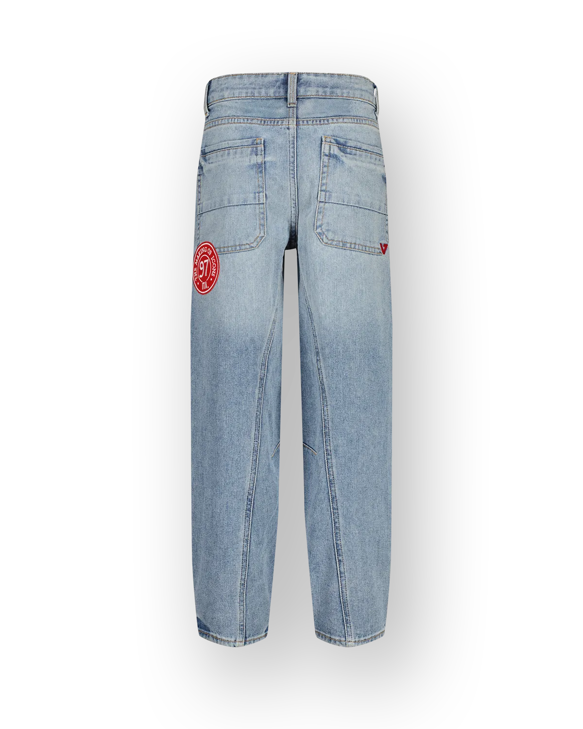 Jongens Baggy Jeans Kit badge | Blauw