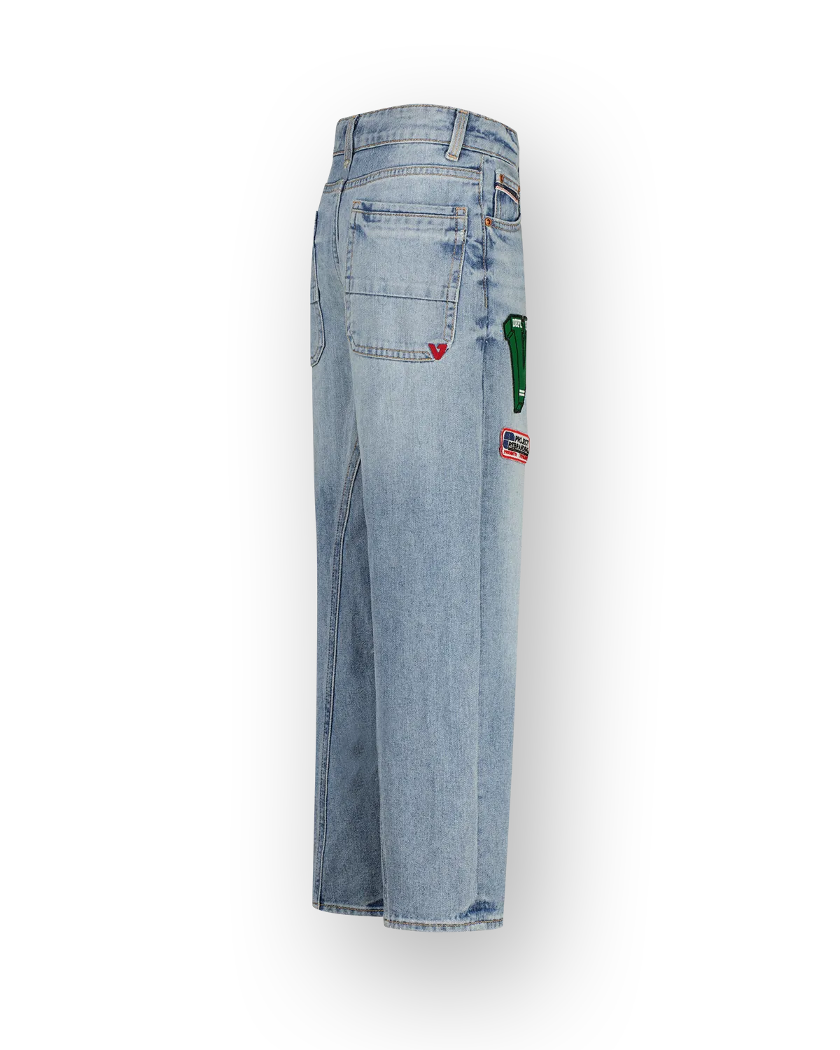 Jongens Baggy Jeans Kit badge | Blauw