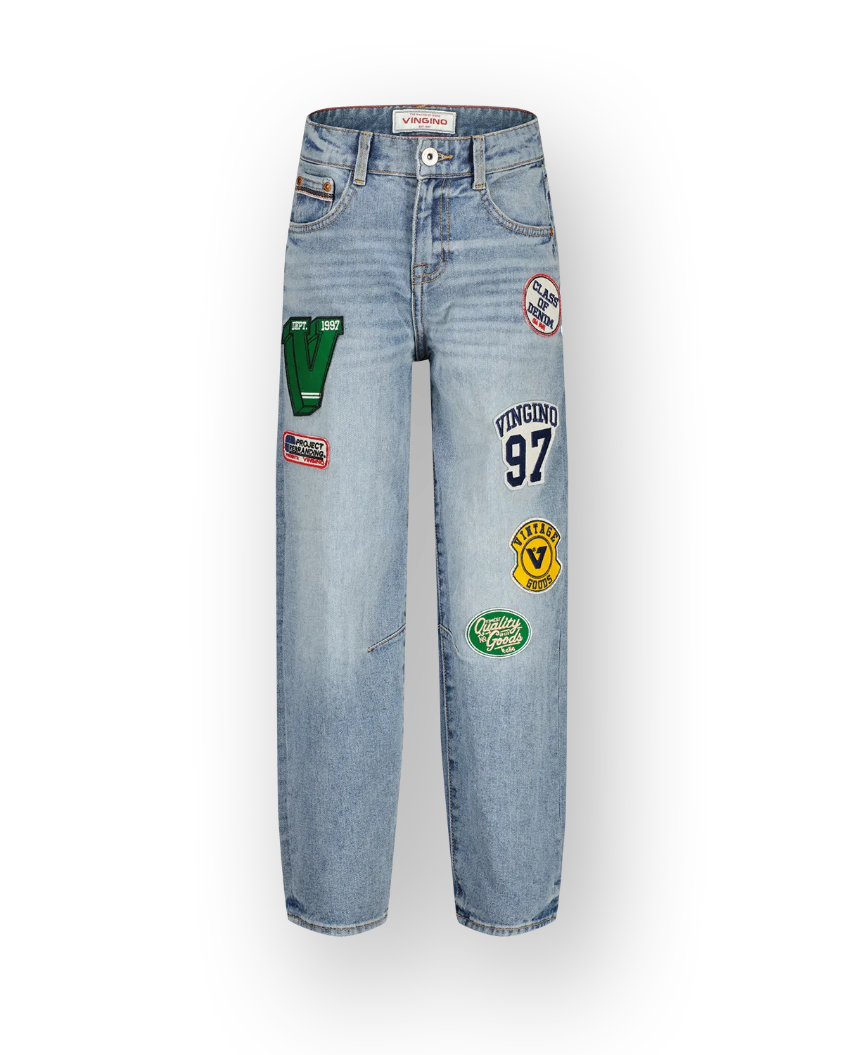 Jongens Baggy Jeans Kit badge | Blauw