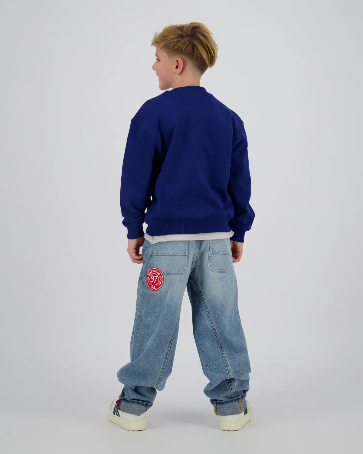Jongens Baggy Jeans Kit badge | Blauw