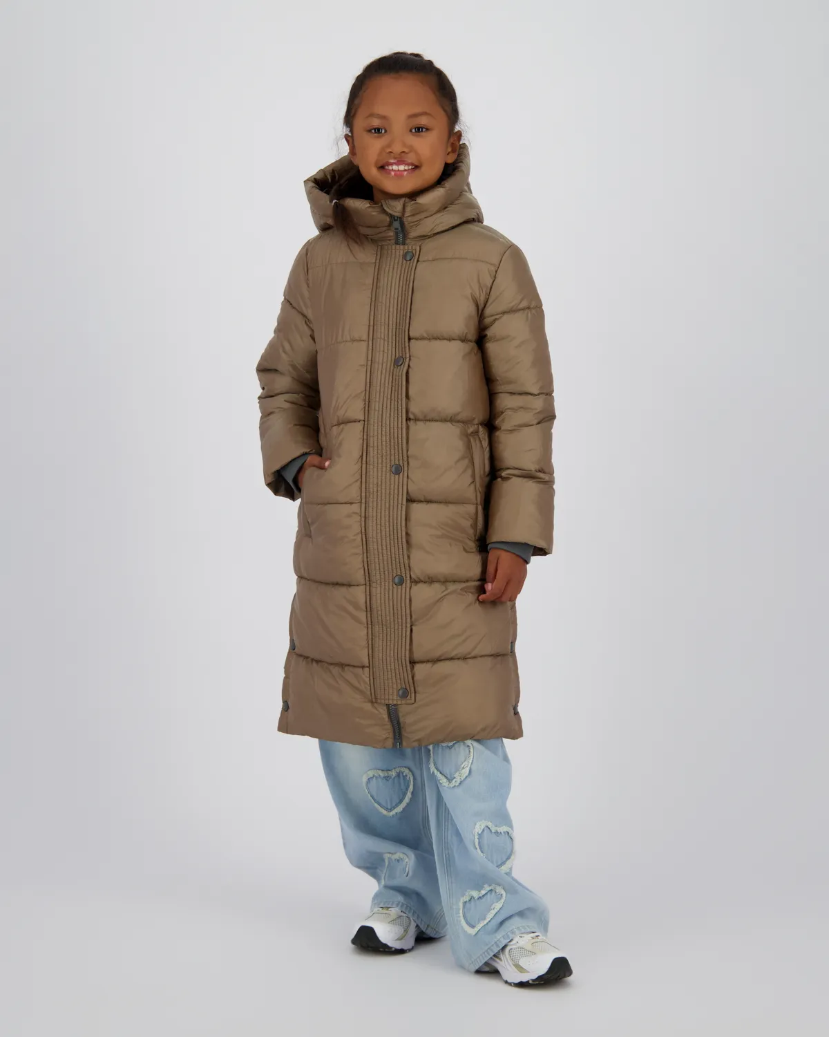 Meisjes Long Jas Tezzy | Groen