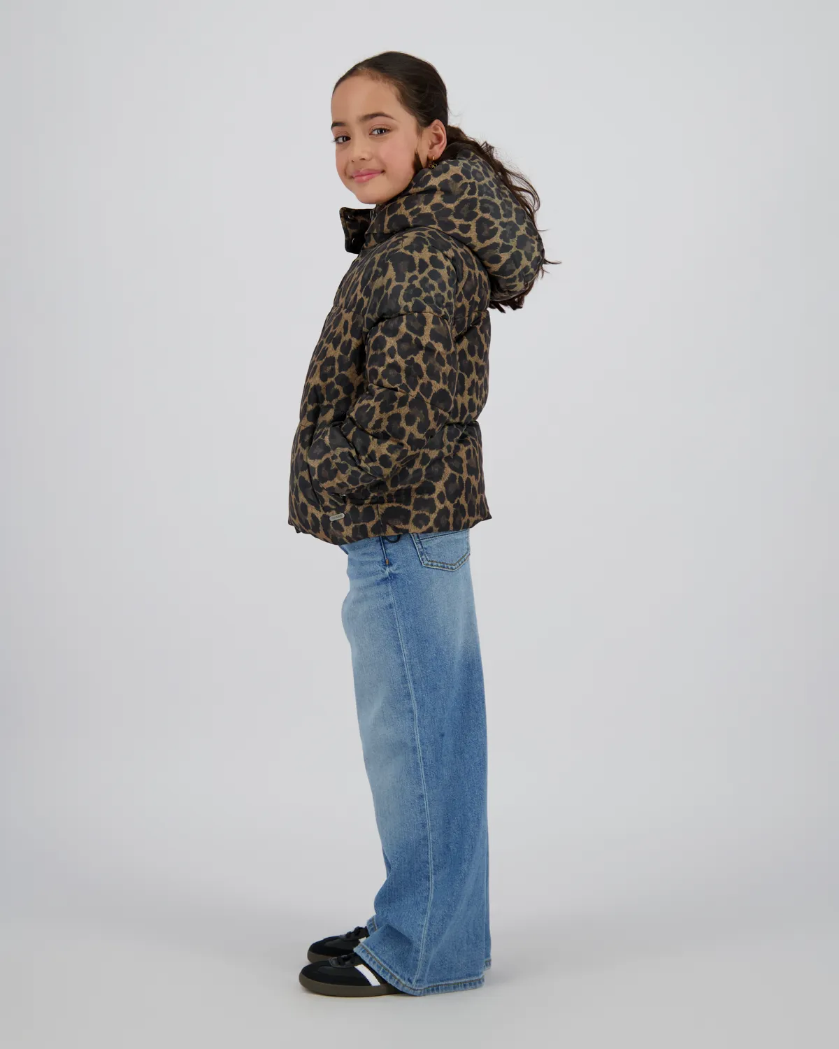 Girls Hooded Jacket Tigelle | Brown