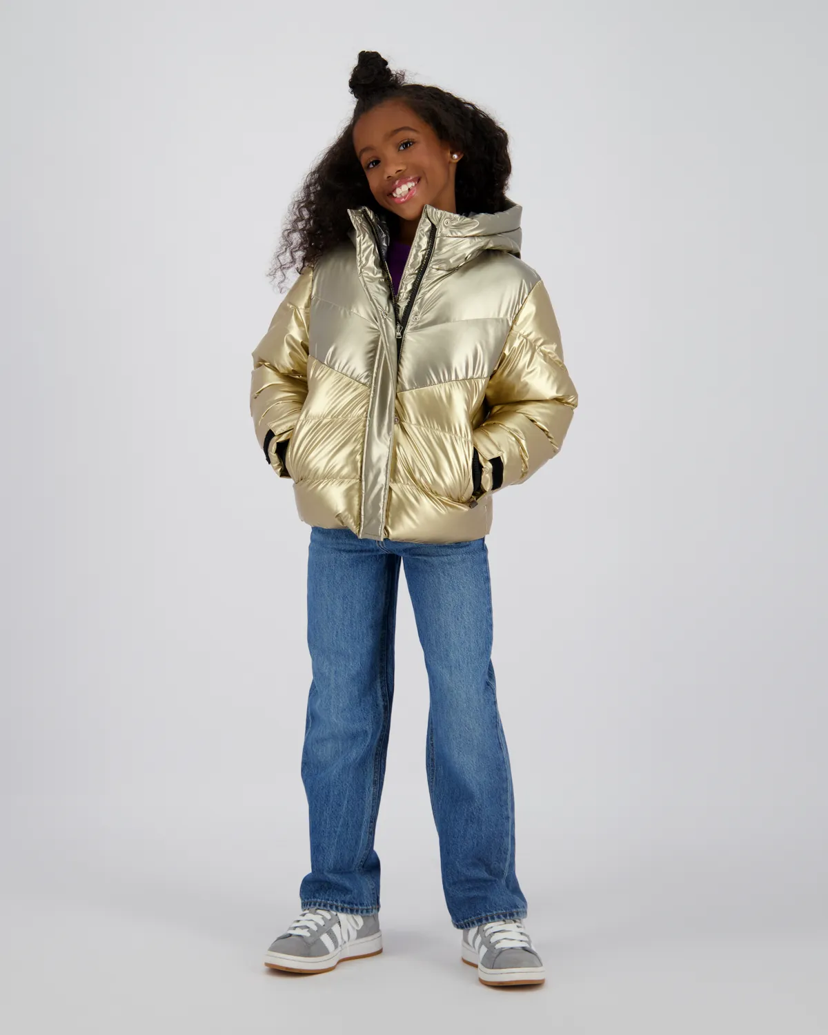 Girls Hooded Jacket Toly | Gold