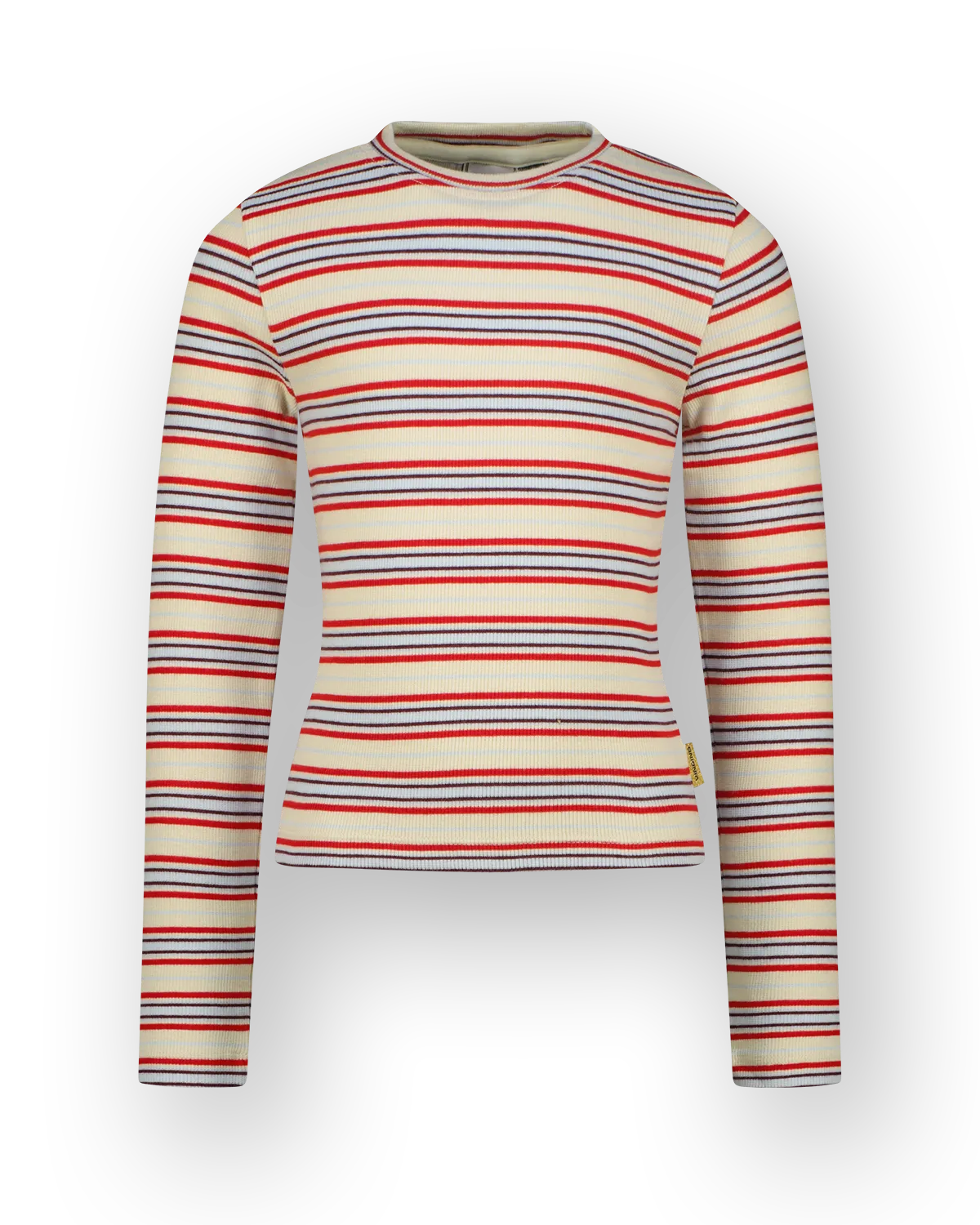 Meisjes T-shirt Basic stripe top | Geel