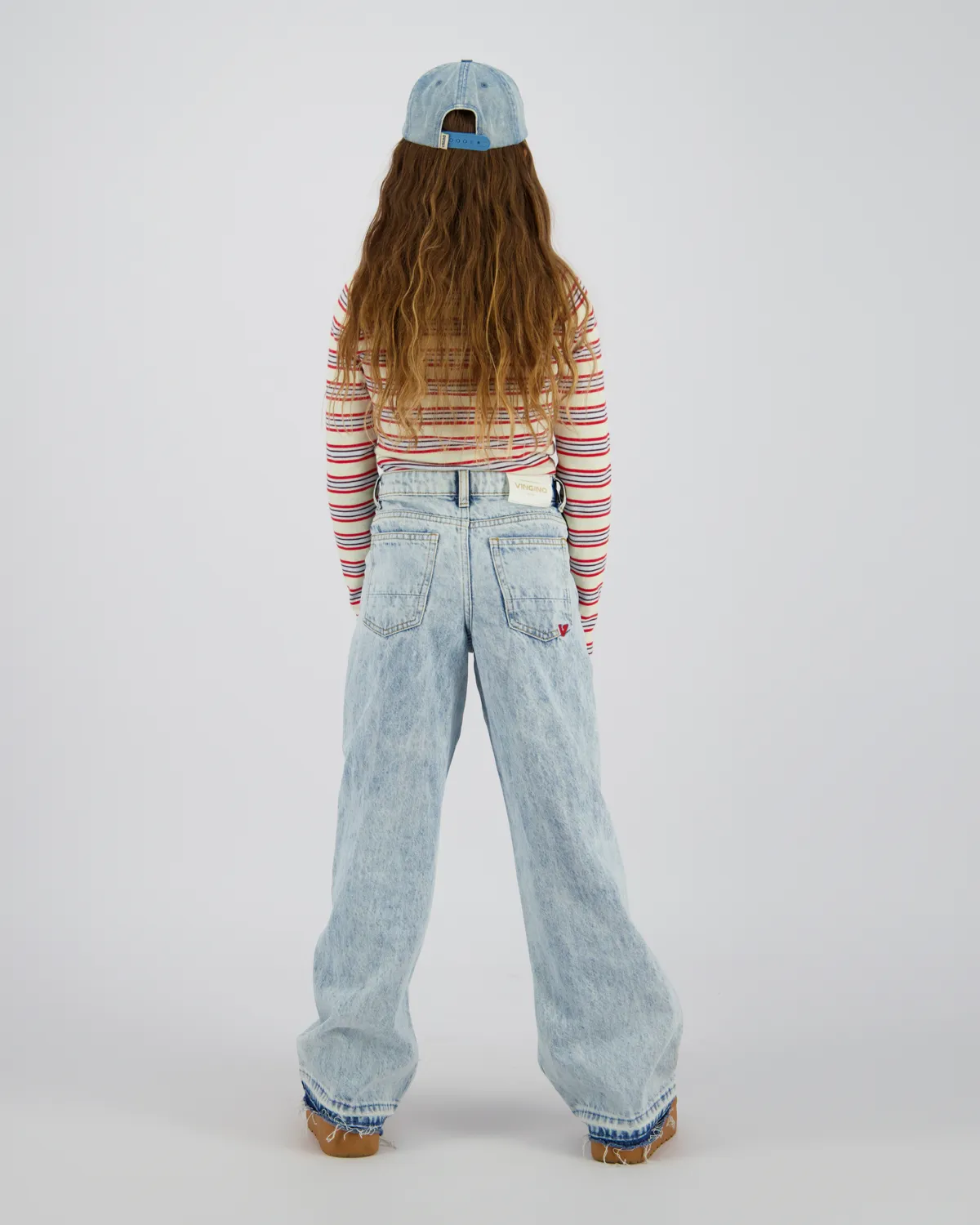 Meisjes T-shirt Basic stripe top | Geel