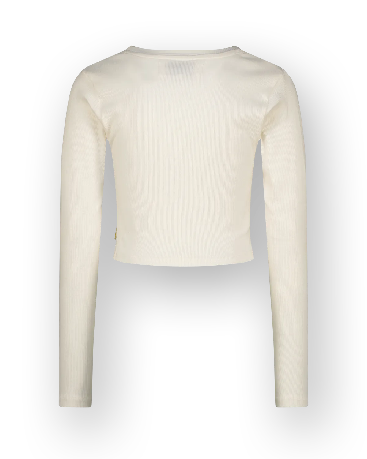 Girls T-shirt Basic crop rib top | White