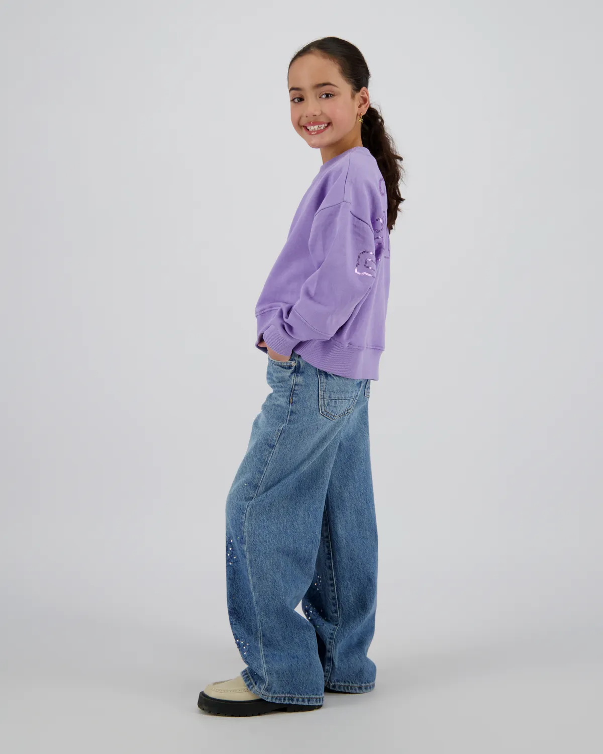 Meisjes Sweater Nimre | Paars