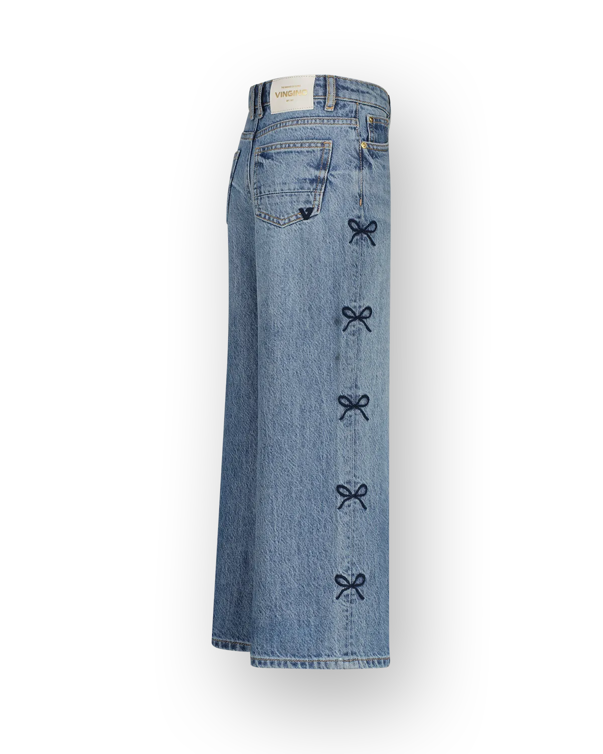 Meisjes Extra wide leg Jeans Cassie Bow | Blauw