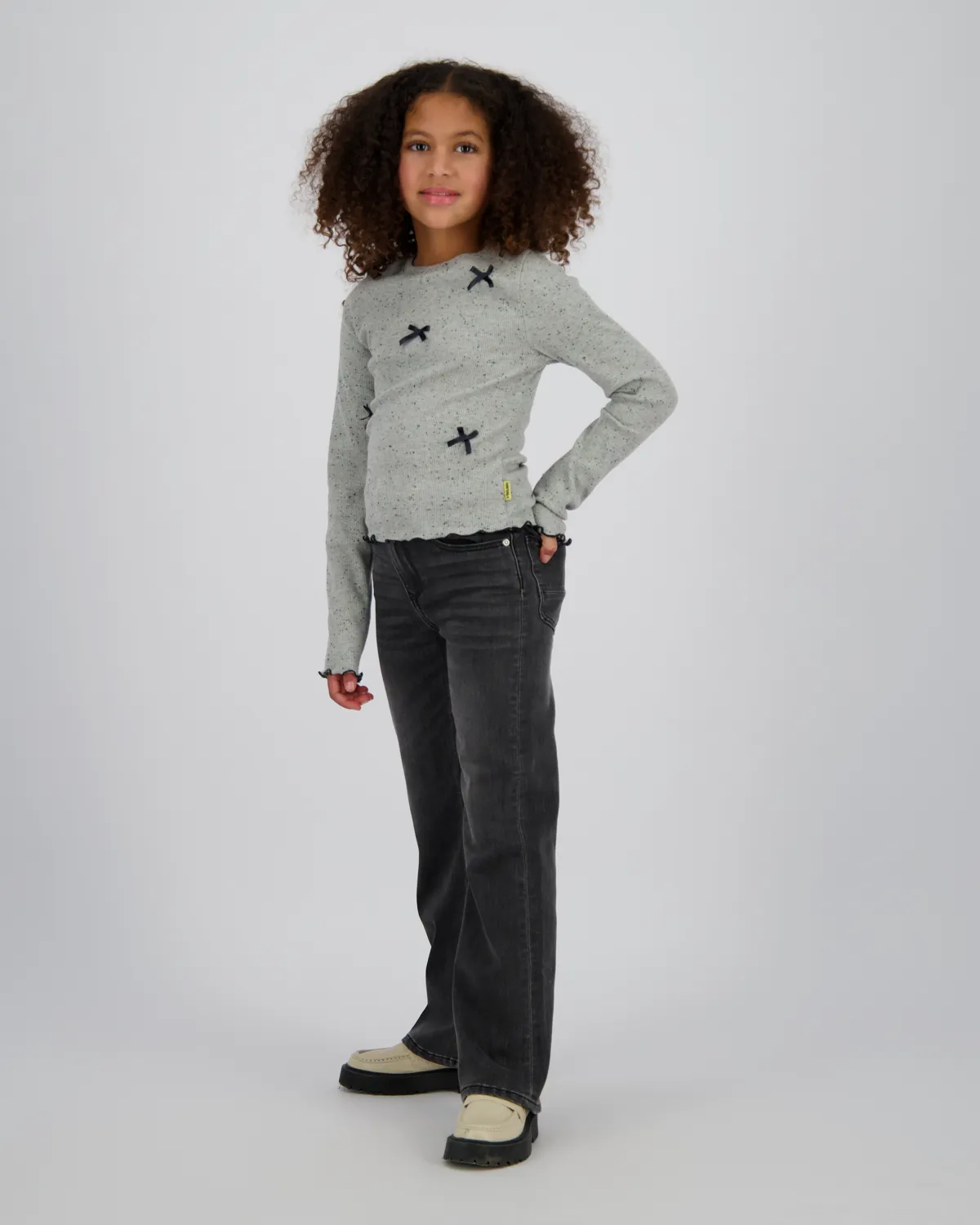 Meisjes Straight flare Jeans Claire | Grijs