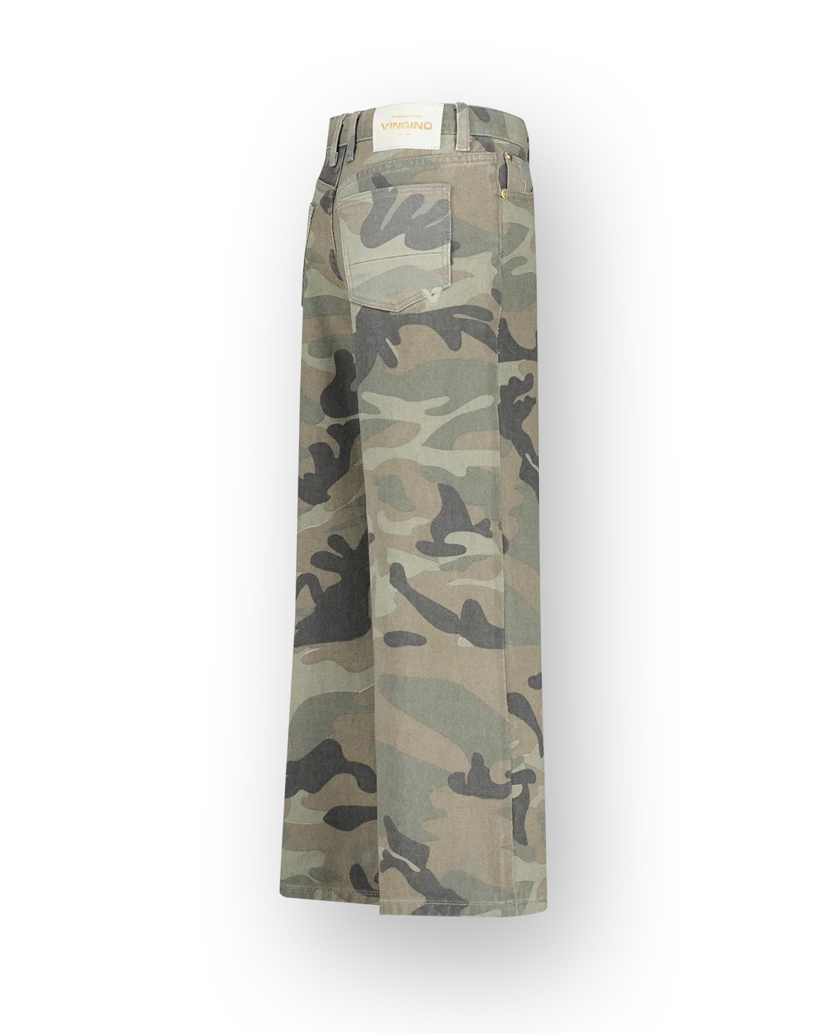Extra wide leg Jeans Cassie Camo