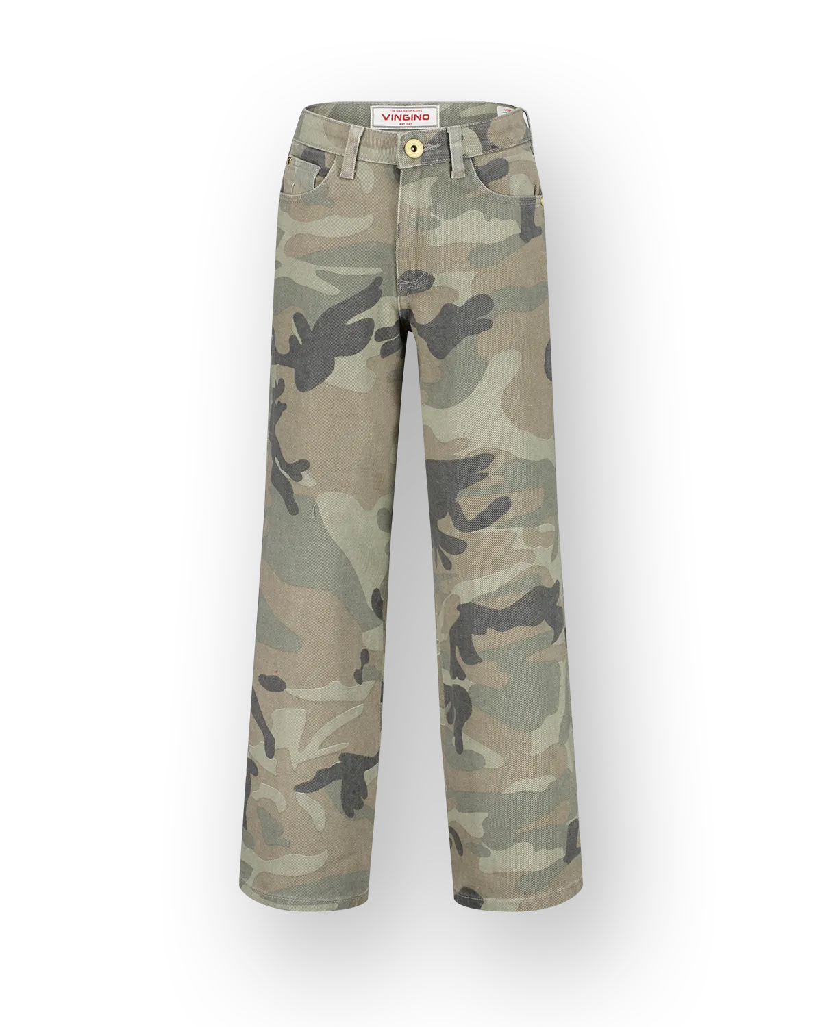 Extra wide leg Jeans Cassie Camo