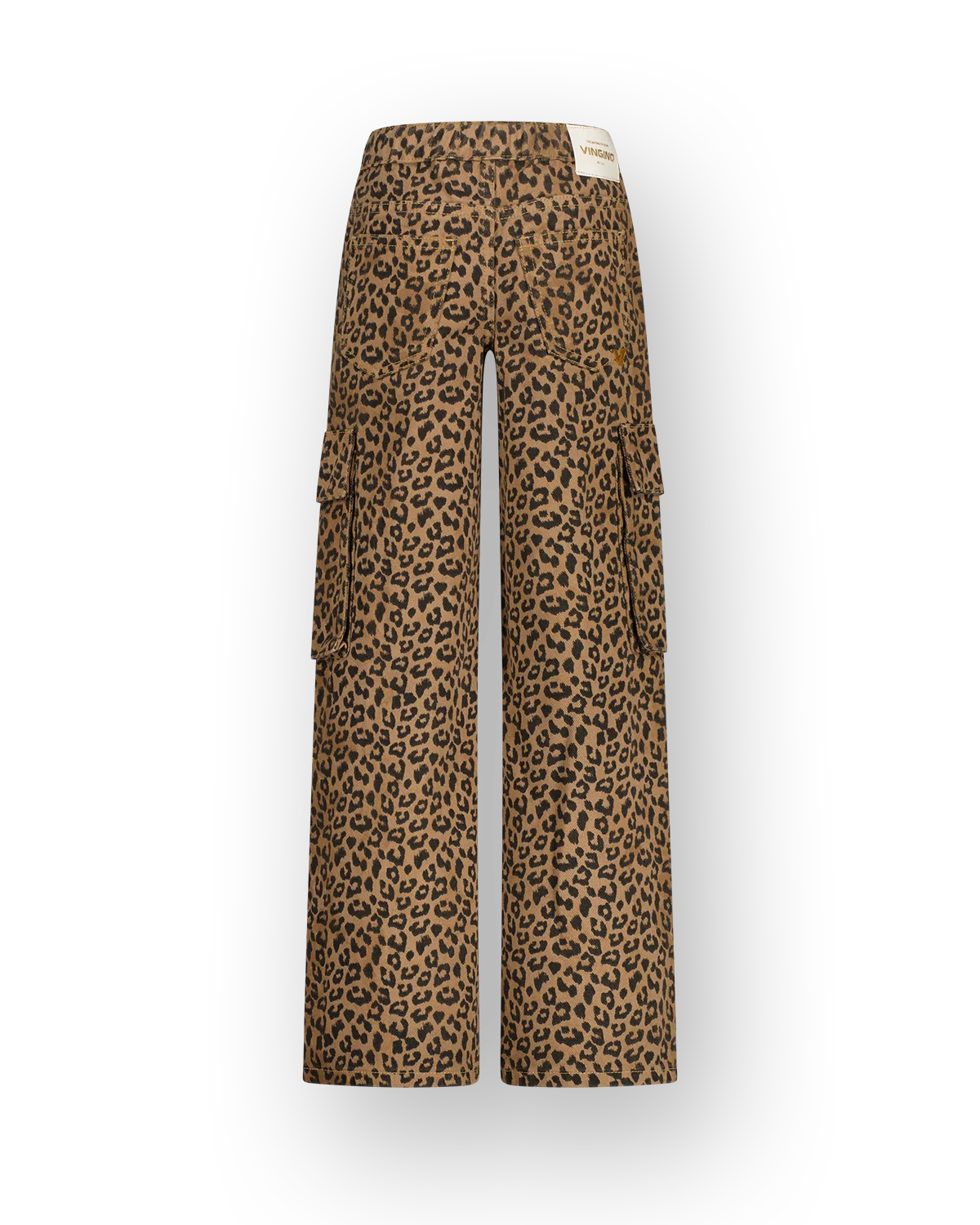 Meisjes Extra wide leg Jeans Cassie Cargo | Bruin