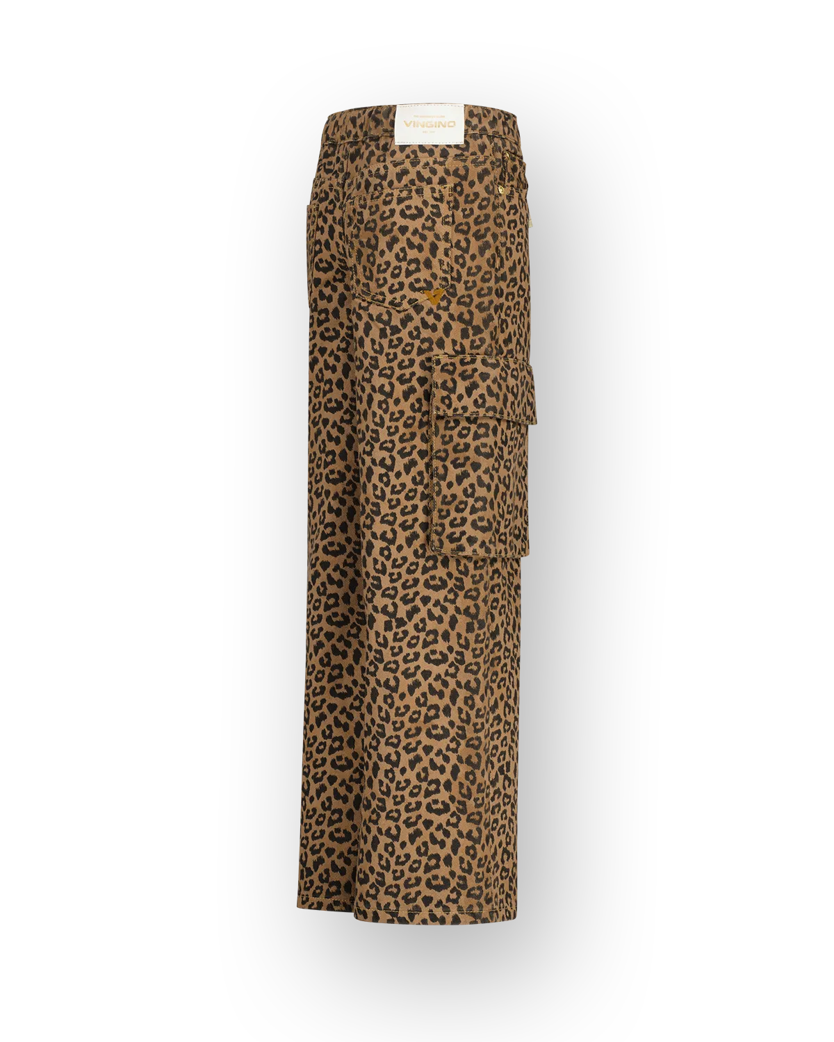 Meisjes Extra wide leg Jeans Cassie Cargo | Bruin
