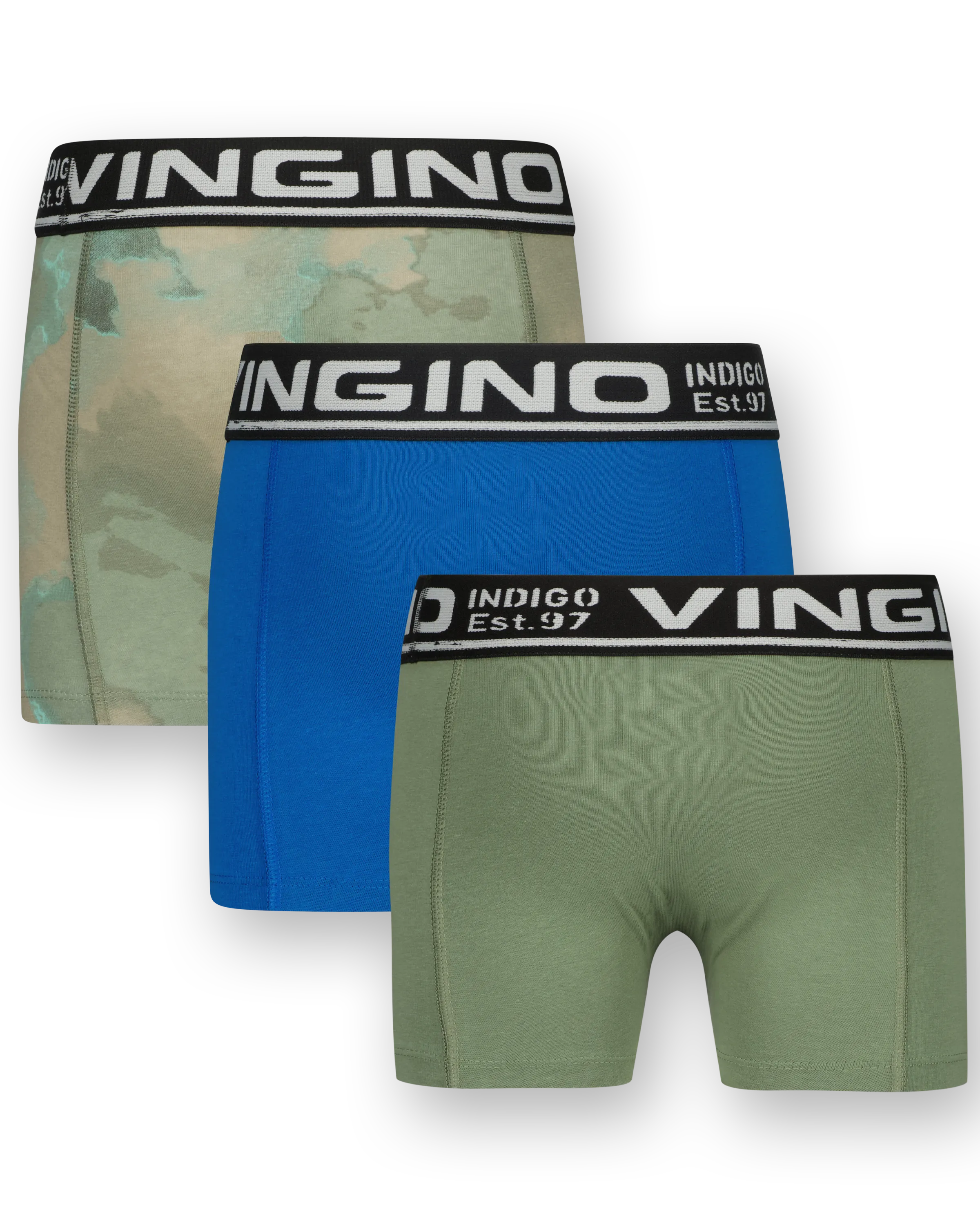 Jongens Boxer B2 3-pack | Groen