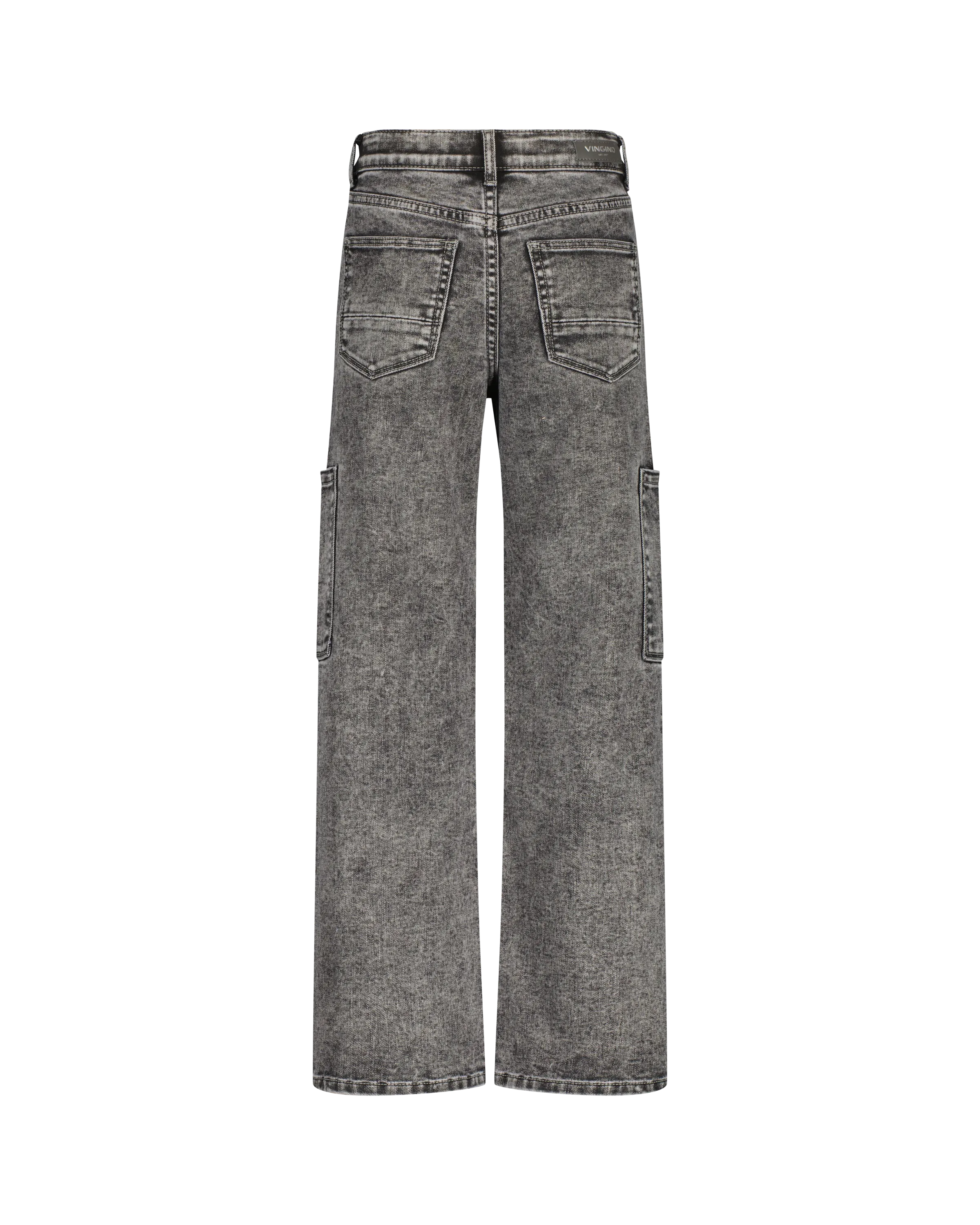 Girls Wide leg Jeans Coco Cargo | Grey