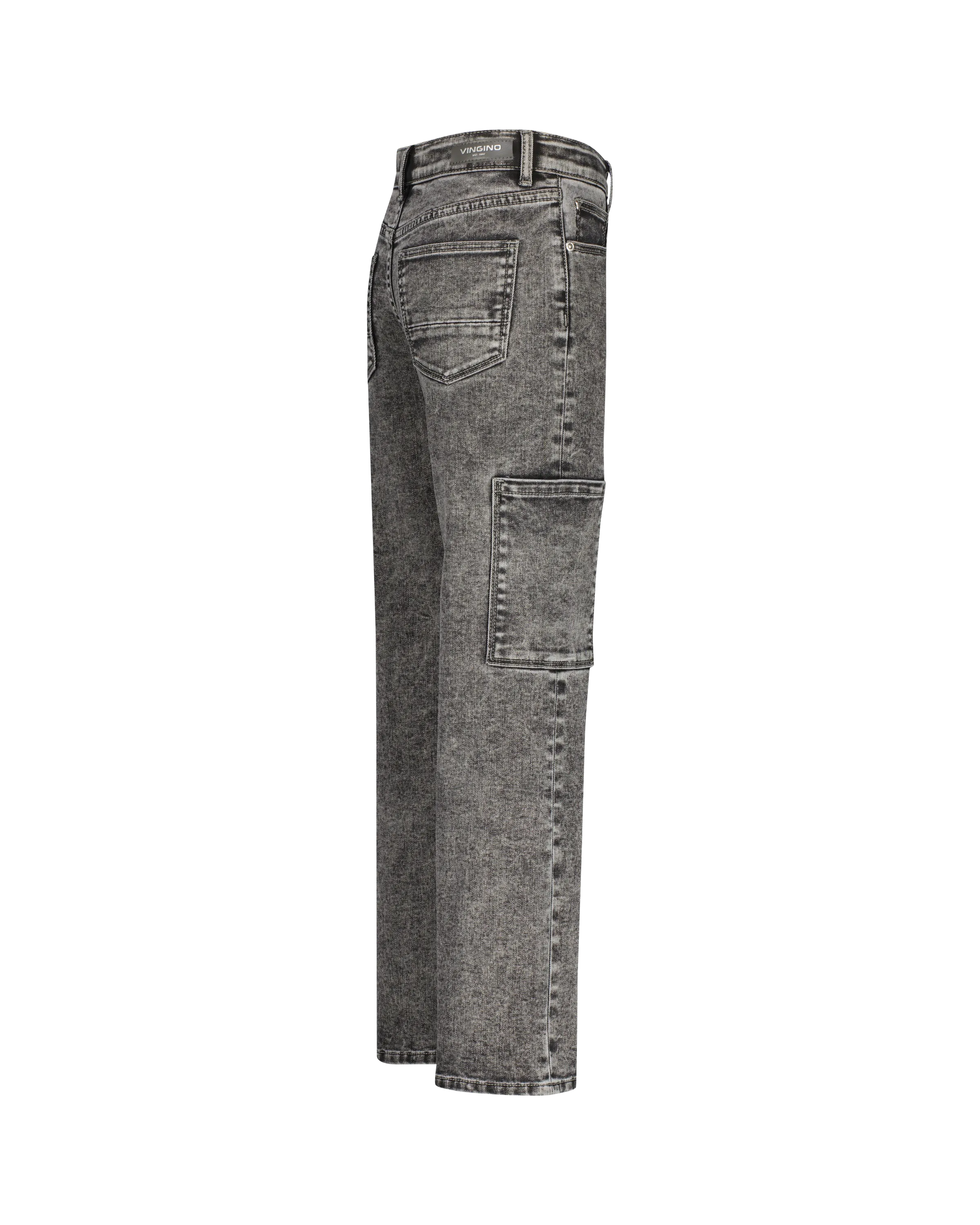 Girls Wide leg Jeans Coco Cargo | Grey