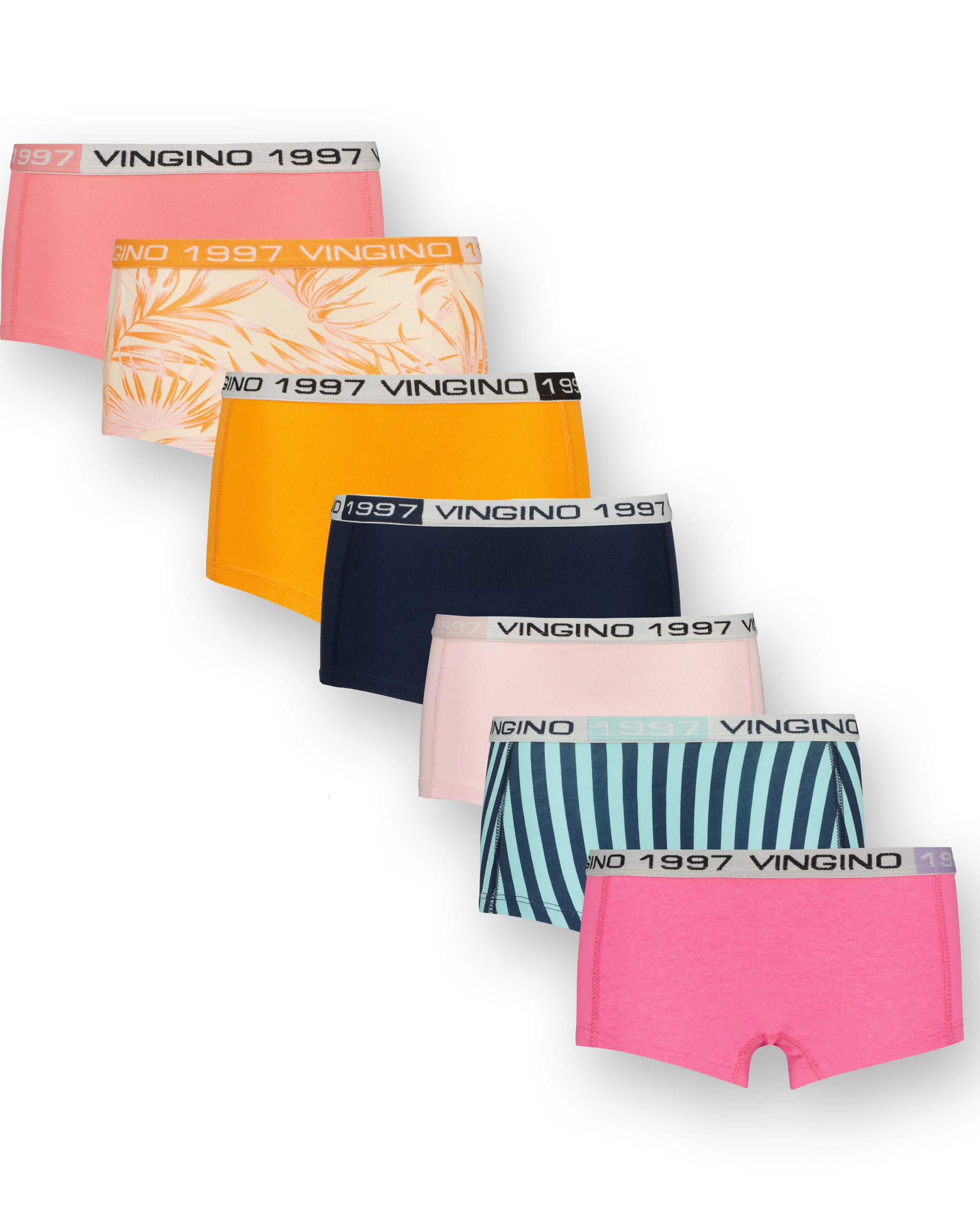 Girls Hipster 13 7 Pack | Orange