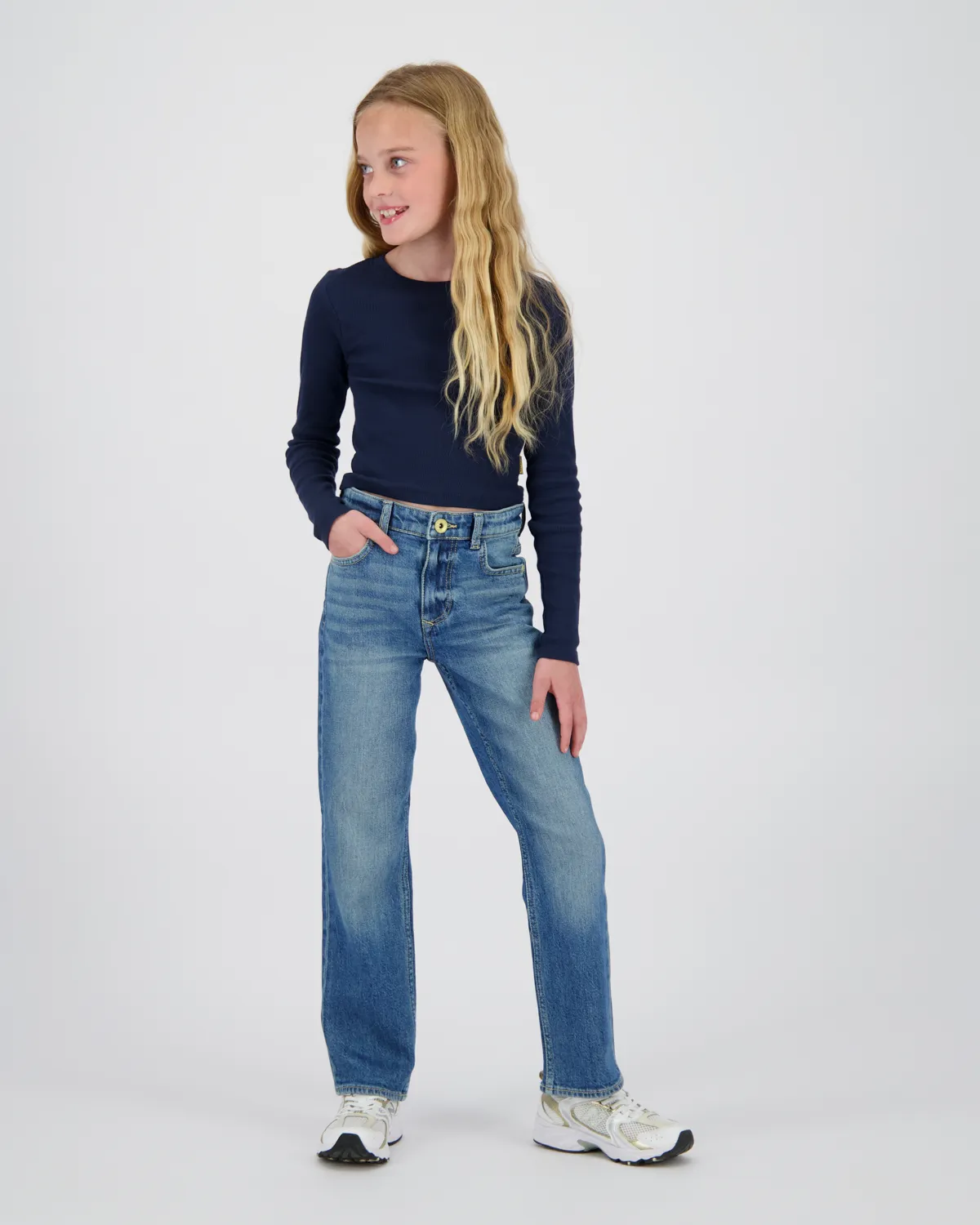 Meisjes Straight Jeans Clara | Blauw