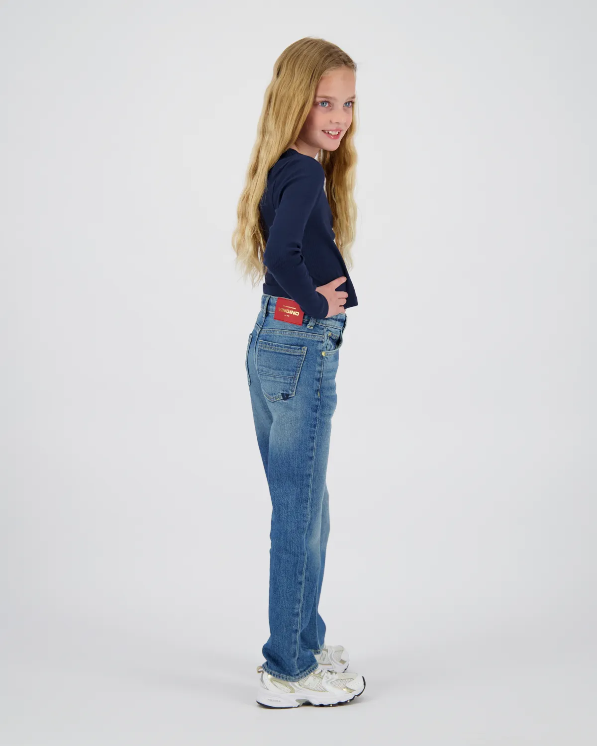 Meisjes Straight Jeans Clara | Blauw