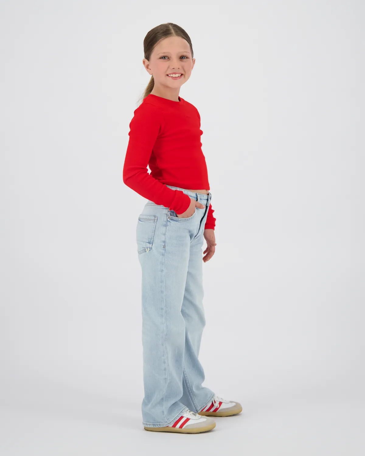 Meisjes Wide leg Jeans Cecile | Blauw