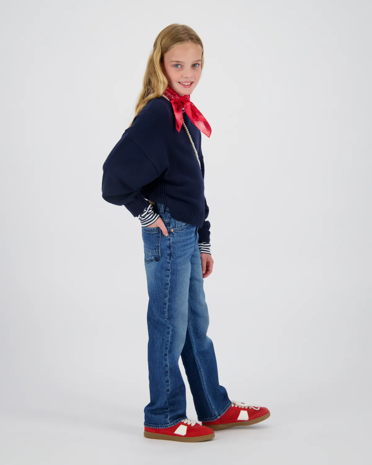 Meisjes Wide leg Jeans Cecile | Blauw