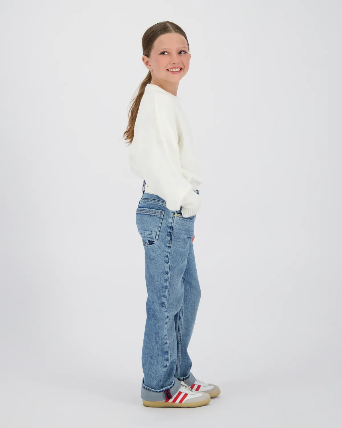 Meisjes Wide leg Jeans Cecile | Blauw