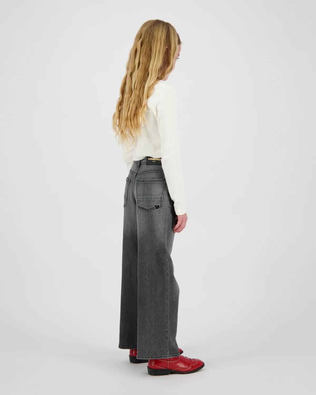 Meisjes Extra wide leg Jeans Carlice | Grijs