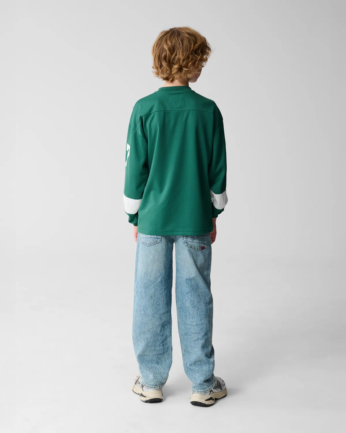 Jongens Baggy Jeans Karter badge | Blauw
