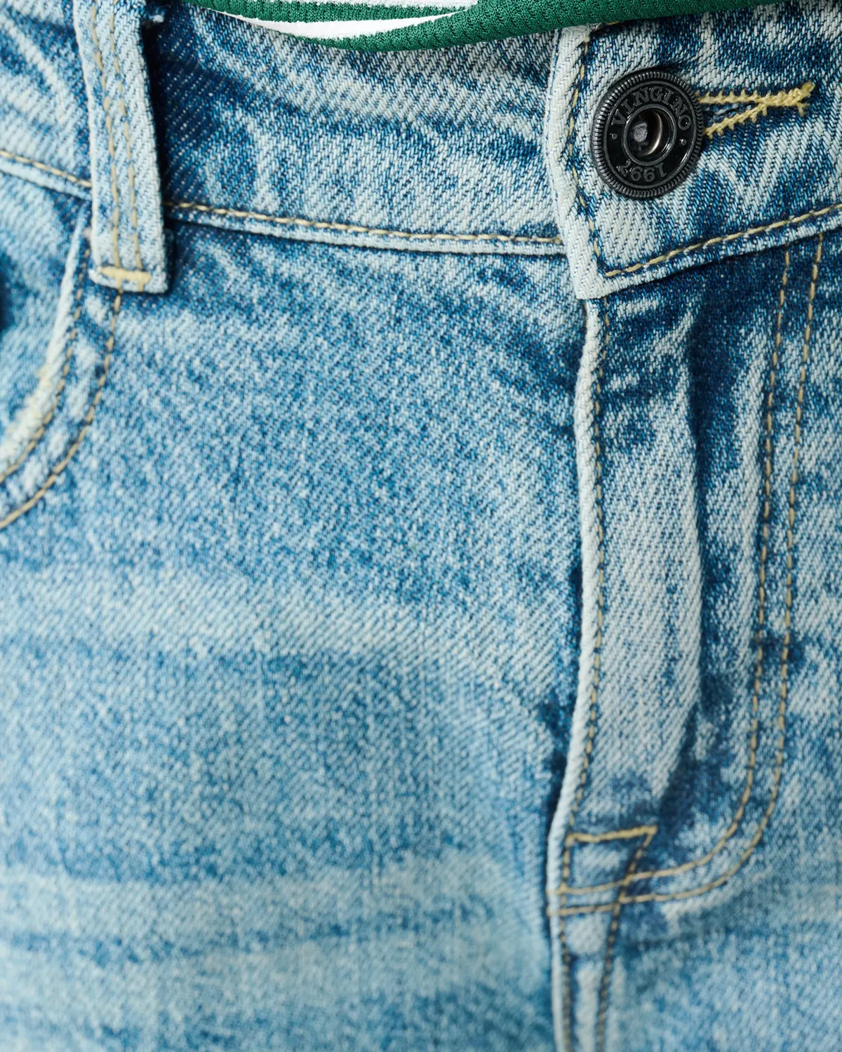 Jongens Baggy Jeans Karter badge | Blauw