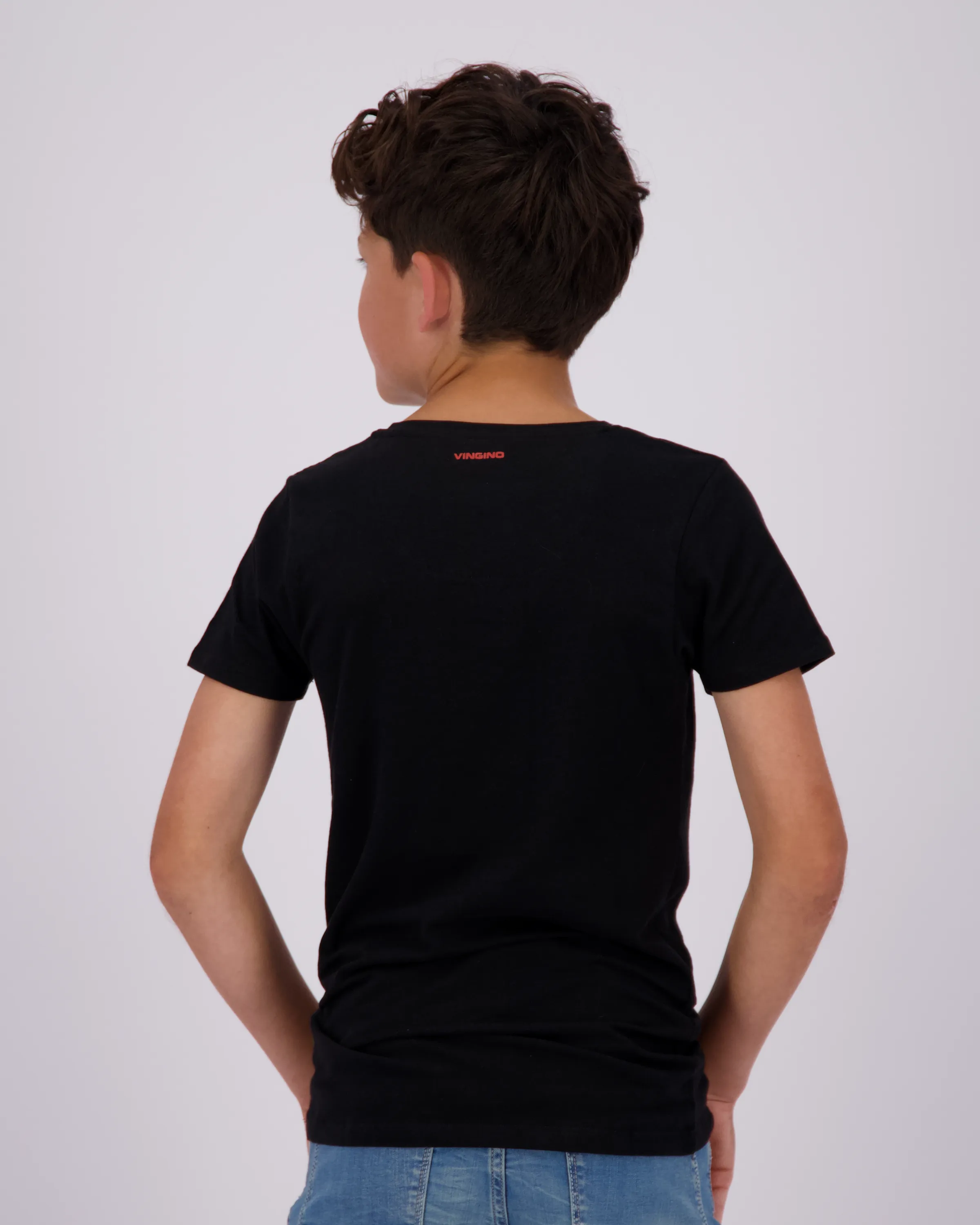 Boys B Basic v-neck T-shirt | Black