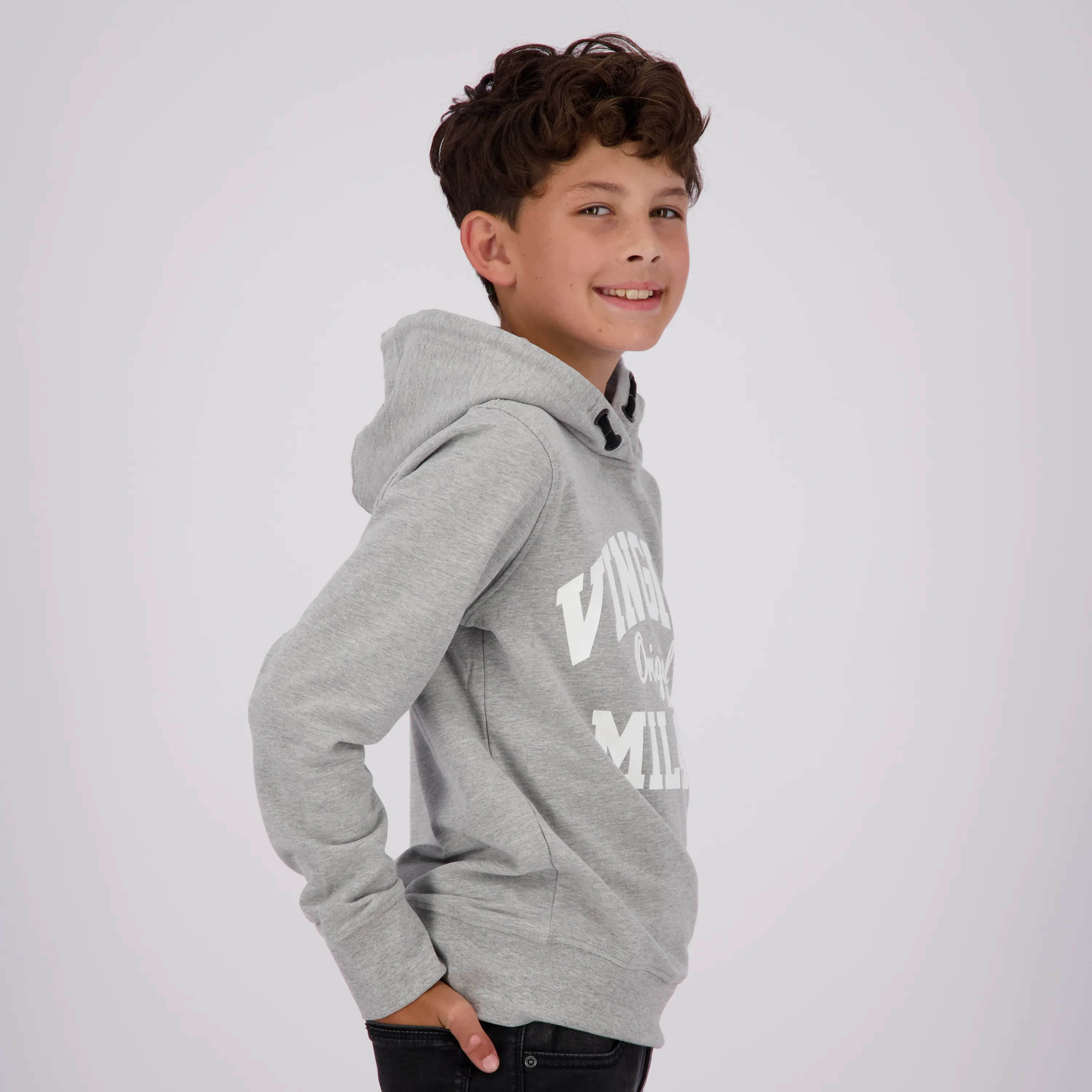 Boys Classic logo hoody | Grey
