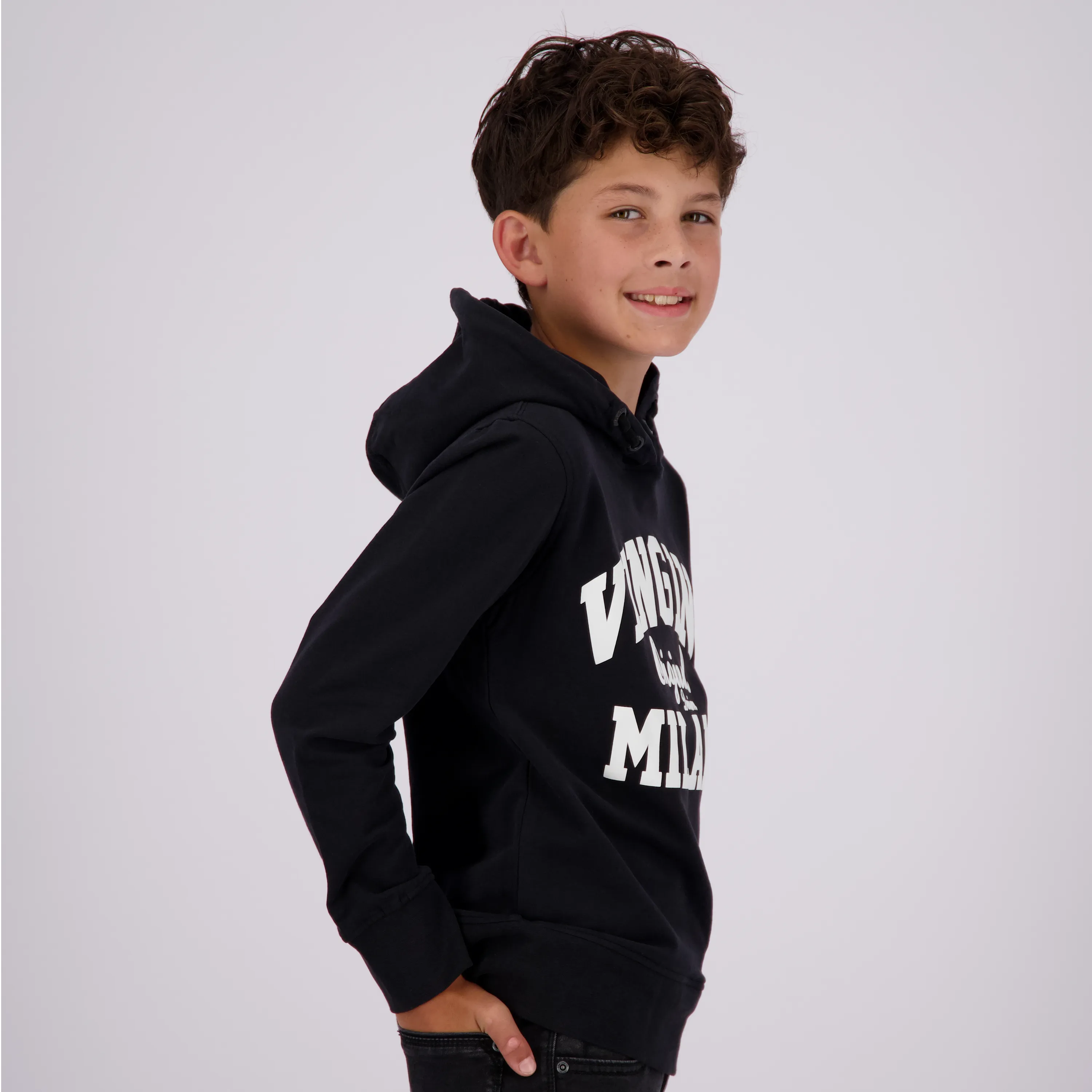 Boys Classic logo hoody | Black
