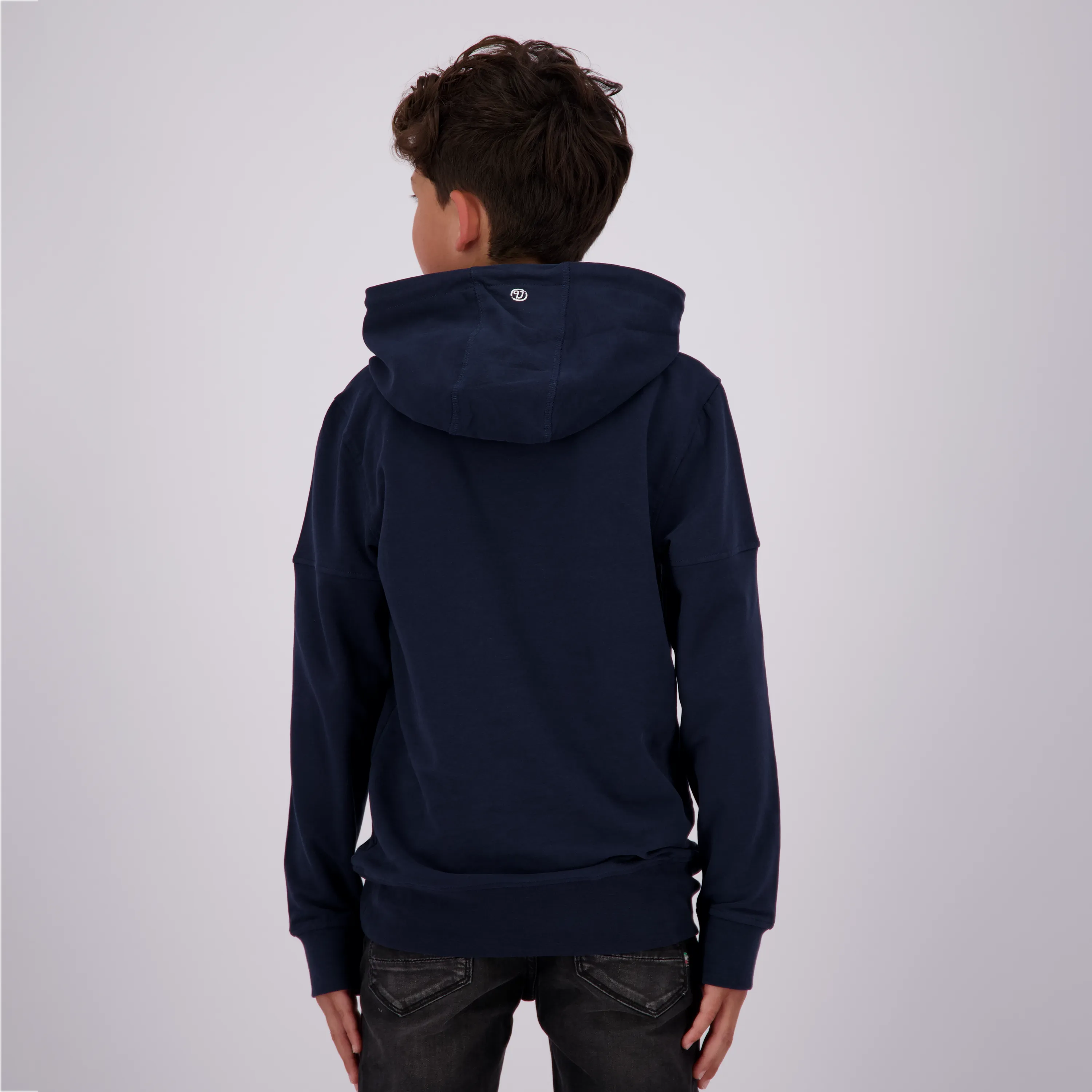Jongens Basic logo hoodie | Blauw