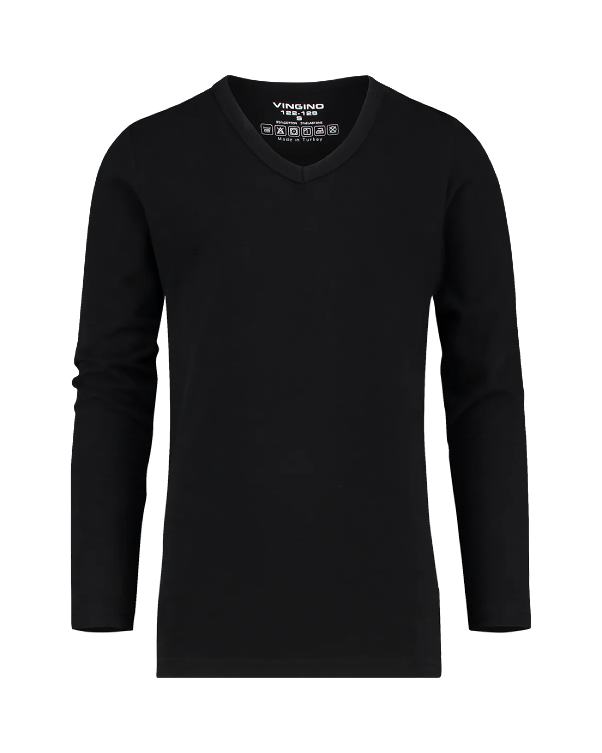 Boys Top Long Sleeves V Neck Ts Boys | Black