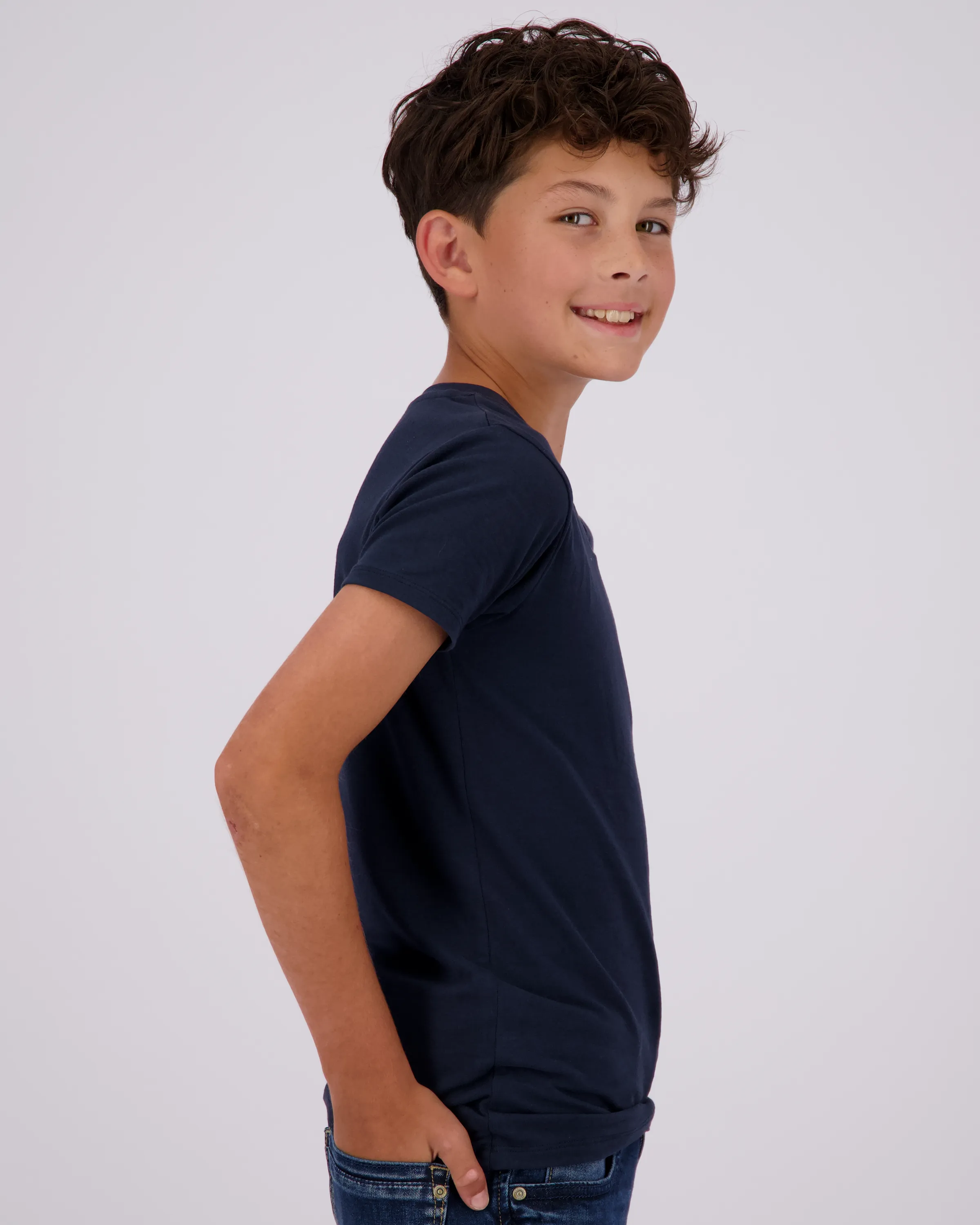 Boys T-shirt V-neck 2 pack | Blue