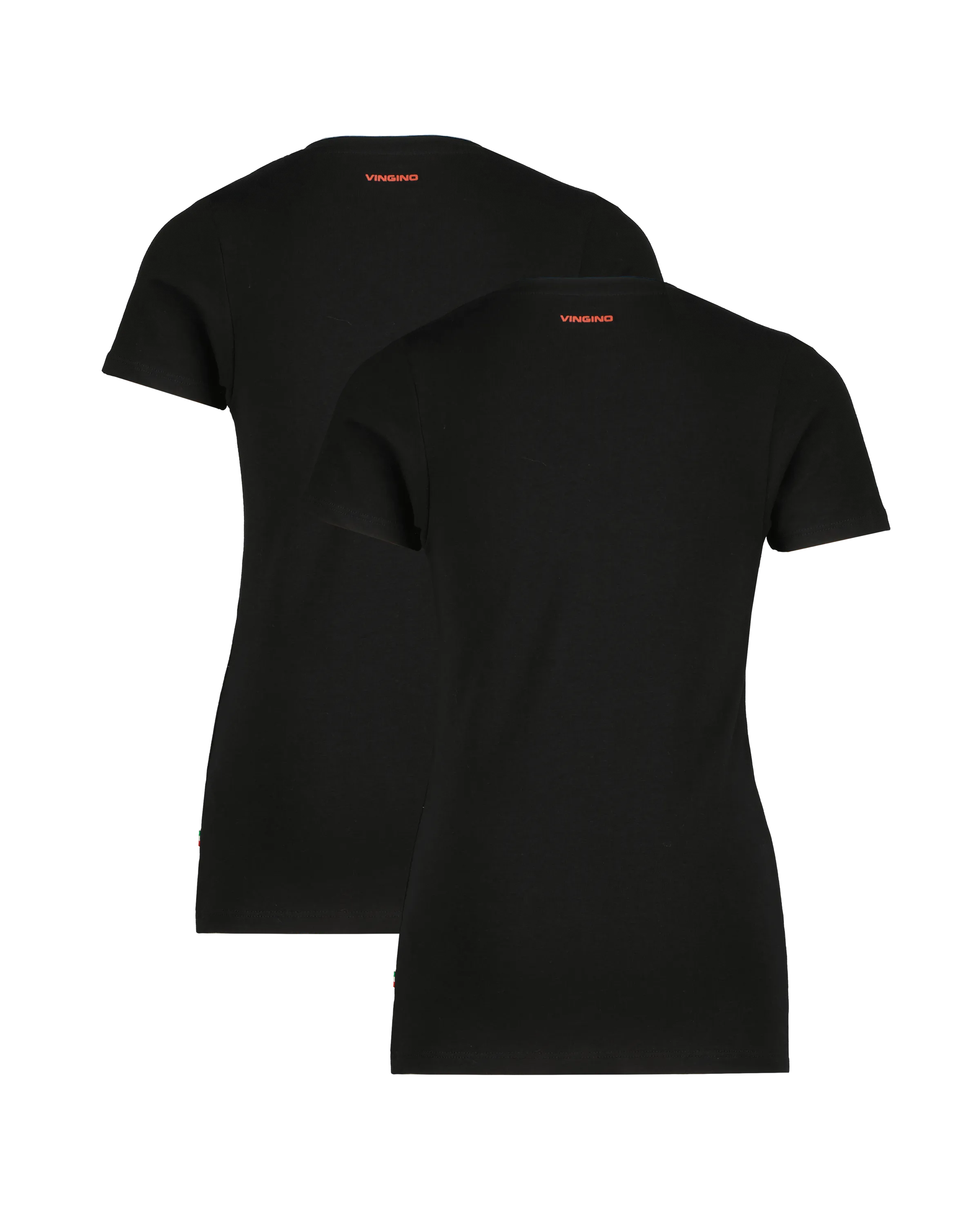Boys T-shirt V-neck 2 pack | Black
