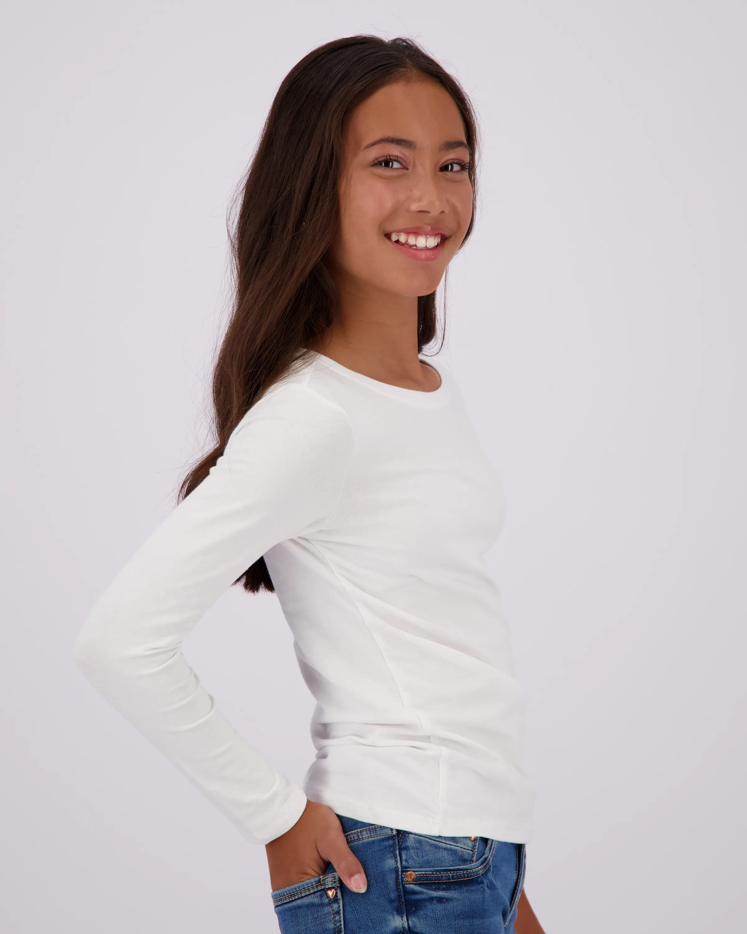 Meisjes T-shirt longsleeve | Wit
