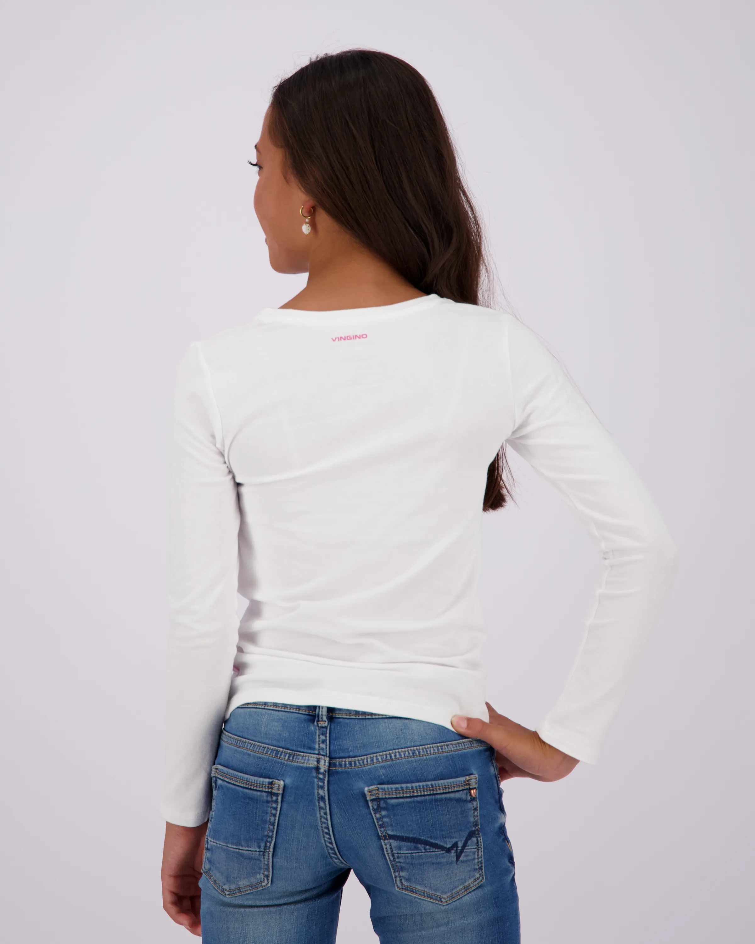 Meisjes T-shirt longsleeve | Wit
