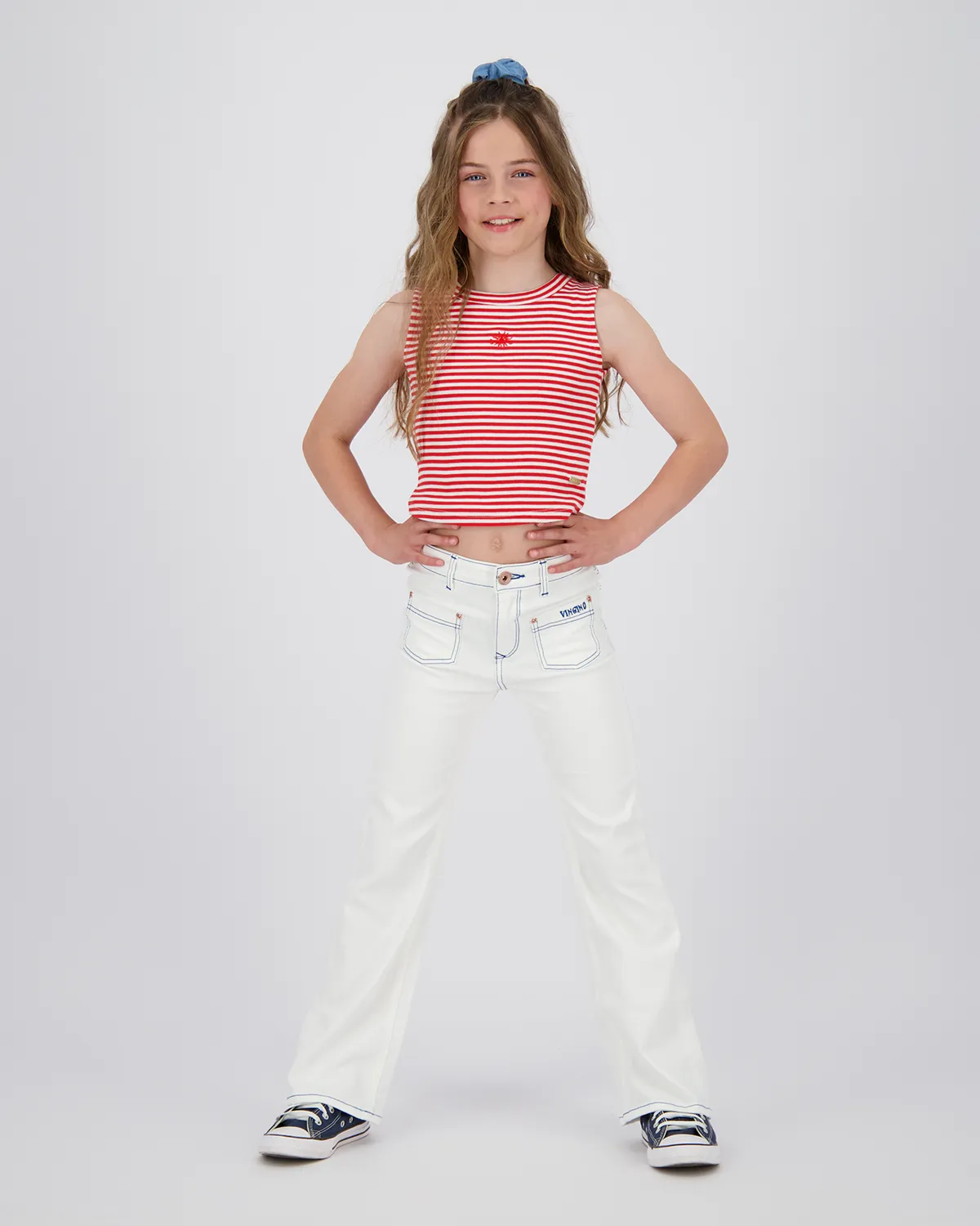Top Basic-Crop Rib Top Stripe