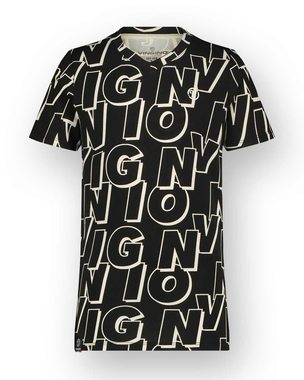 Boys Underwear V-Neck Logo Print | Black