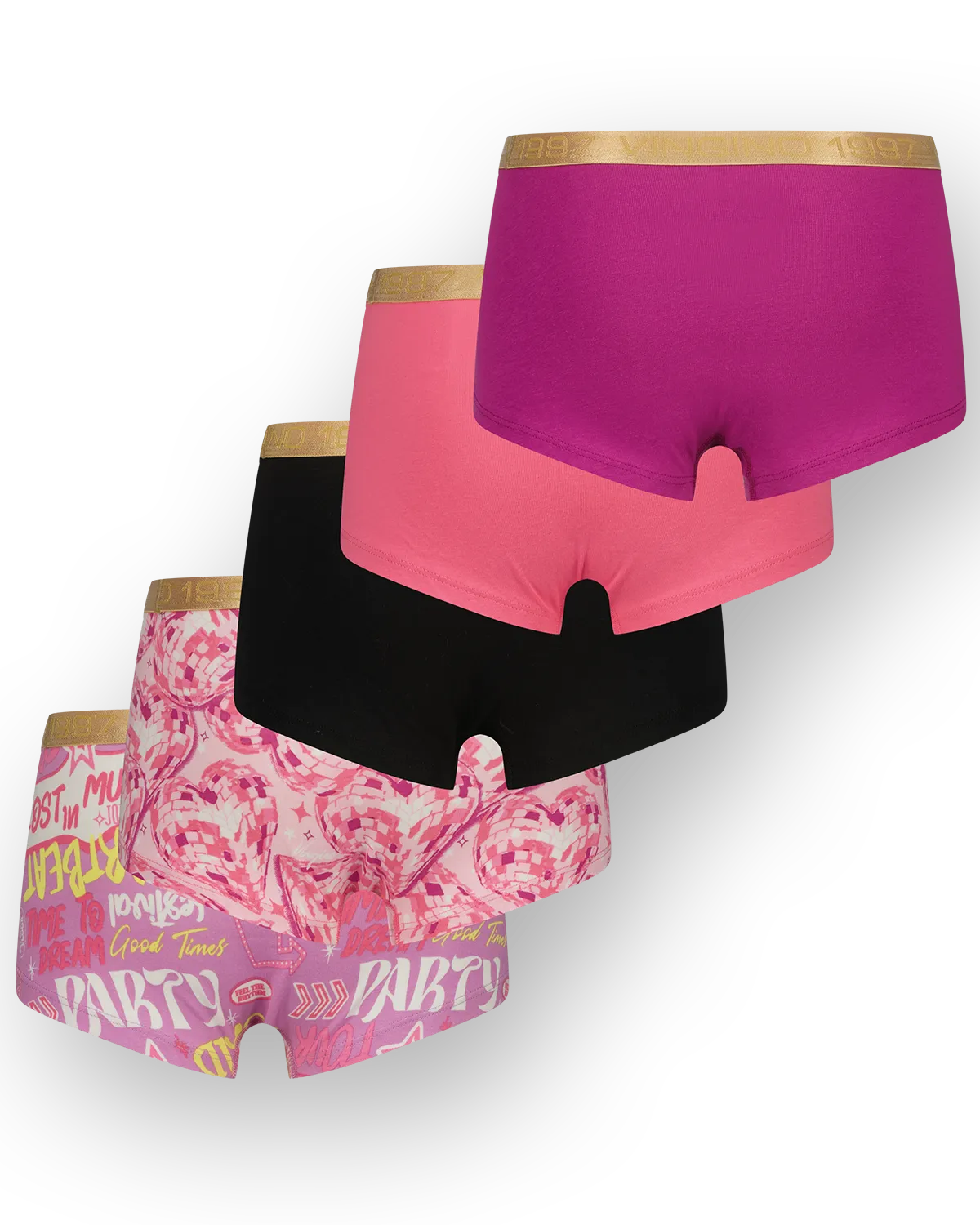 Girls Hipster festival 5-pack | Black