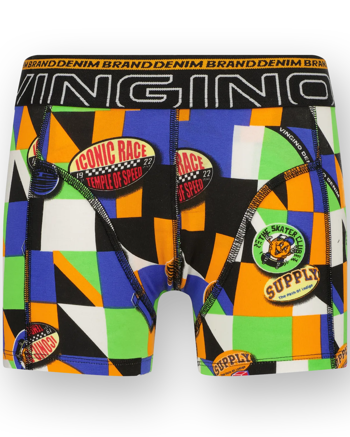 Jongens Boxer Graphic badge 3-pack | Zwart
